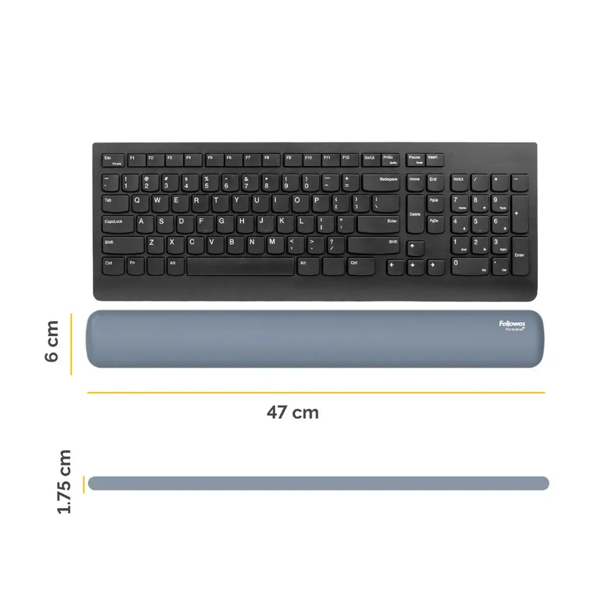 Repose-poignets clavier Breyta - Bleu gris - Fellowes photo du produit