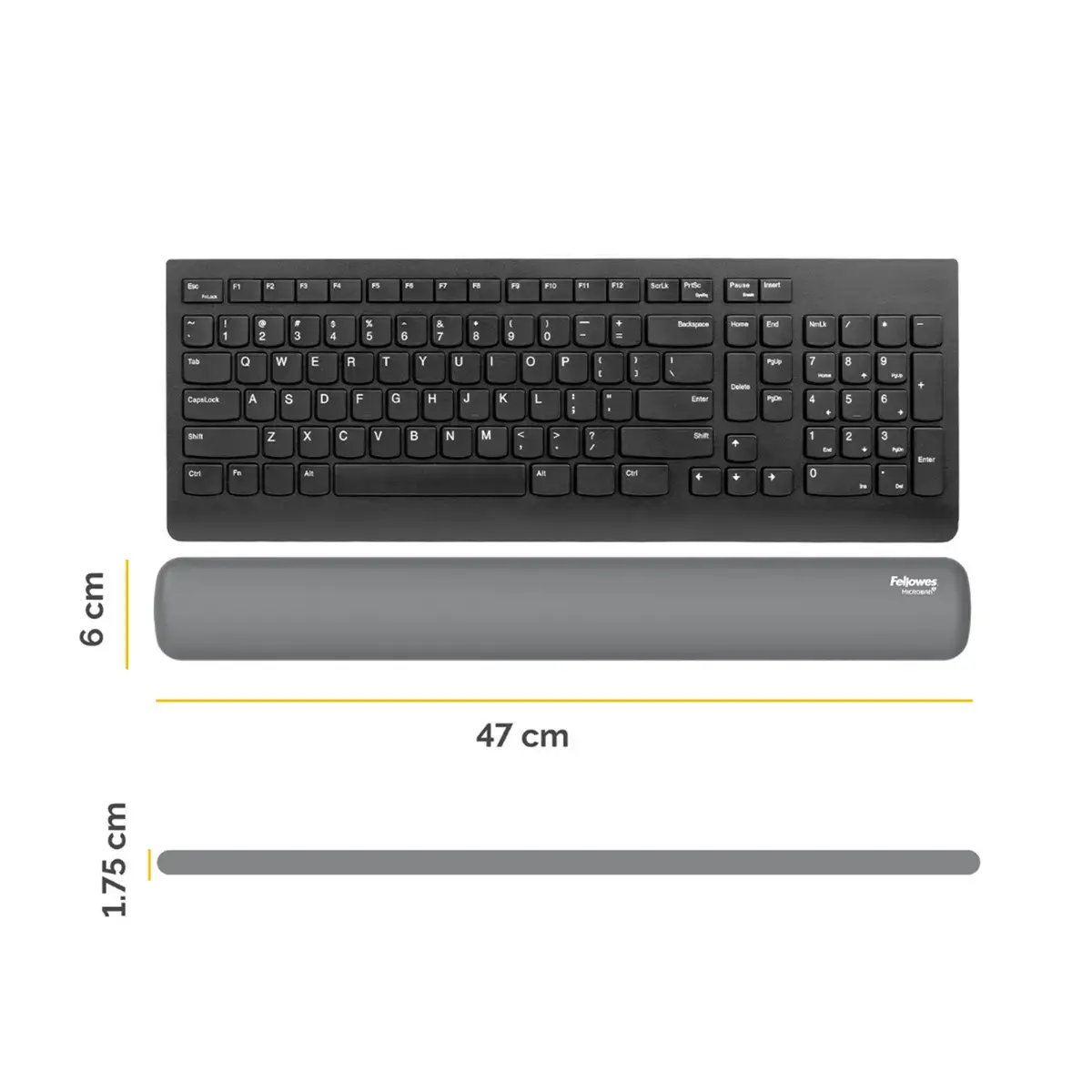 Repose-poignets clavier Breyta - Gris - Fellowes photo du produit