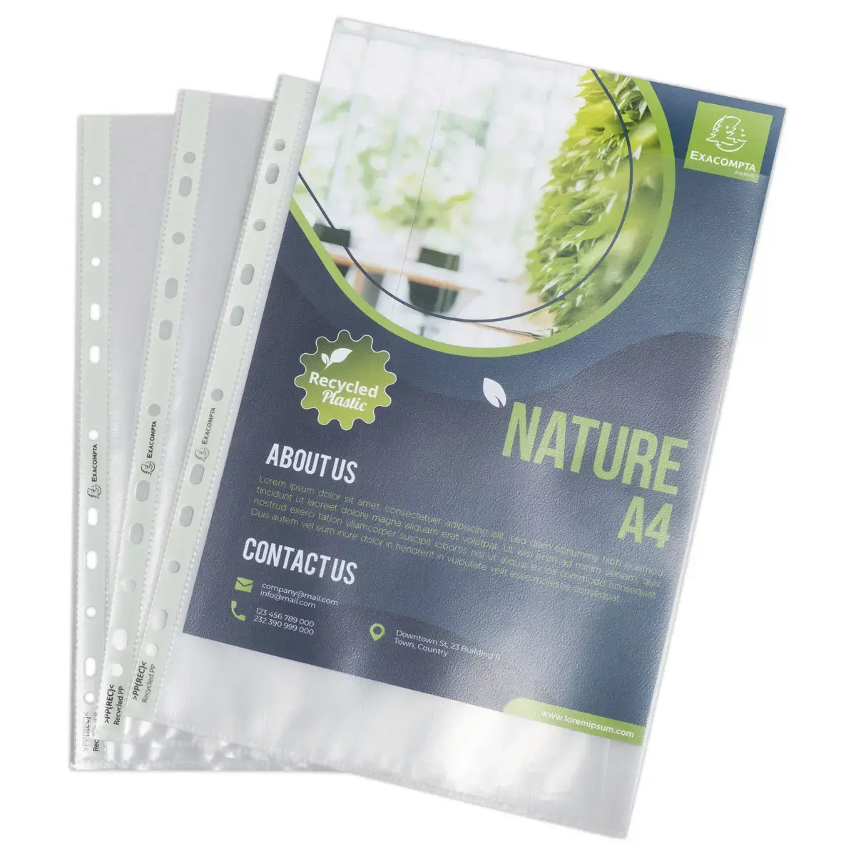 50 Pochettes perfor&eacute;es Forever - Plastique 9/100e - Exacompta photo du produit