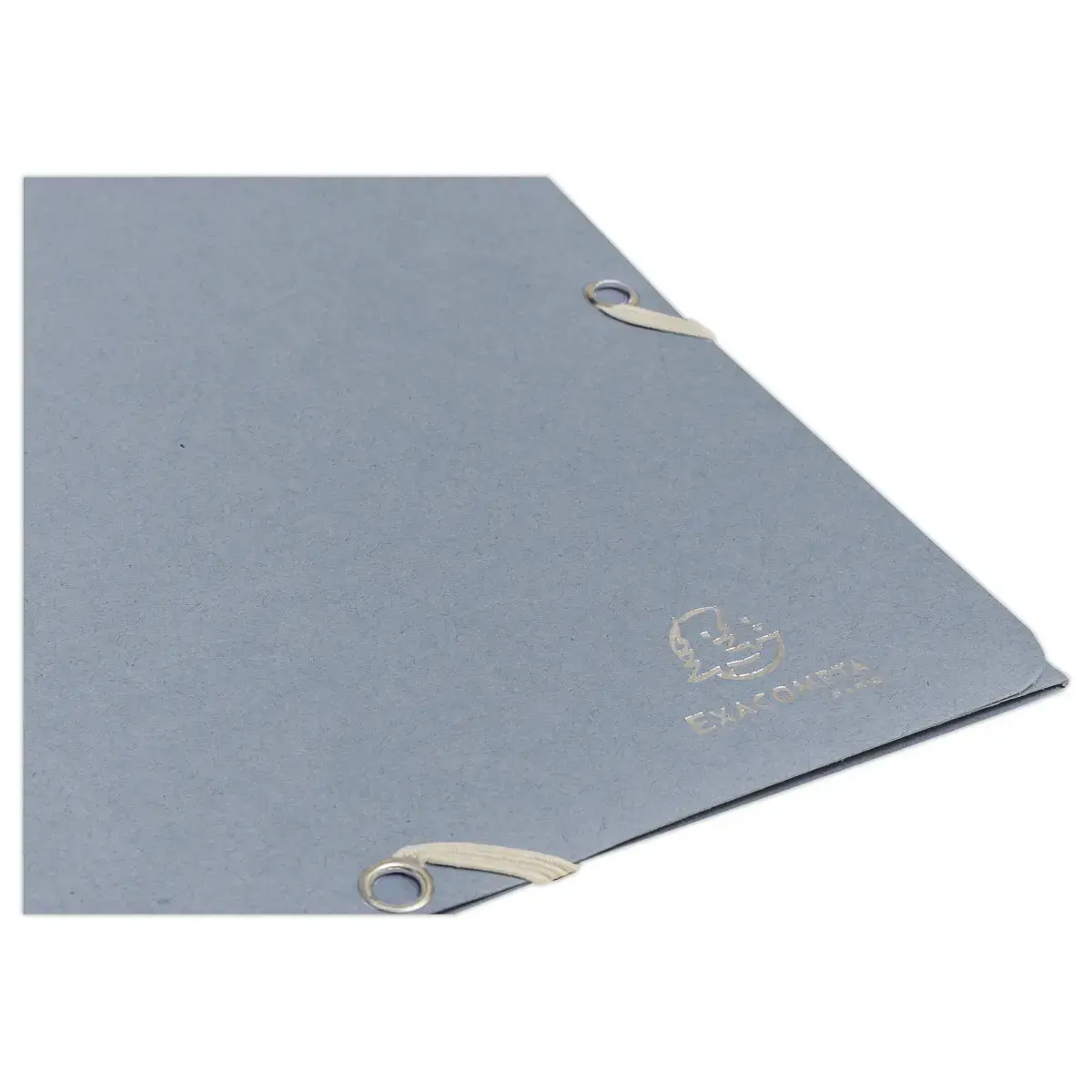 Chemise élastiques 3 rabats - Carte recyclée - Bleu gris - Exacompta photo du produit