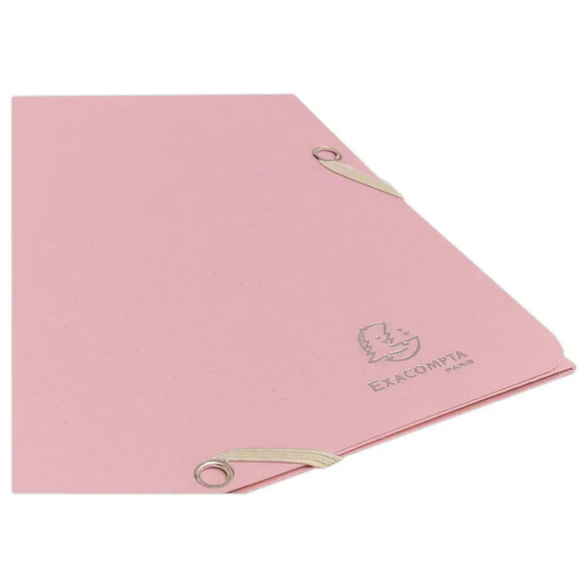 Chemise &eacute;lastiques 3 rabats - Carte recycl&eacute;e - Rose - Exacompta photo du produit