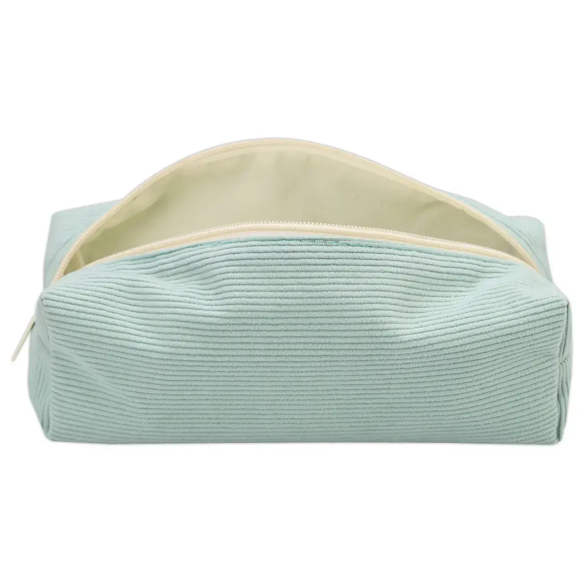 Trousse rectangulaire - Velours vert clair - Sign photo du produit