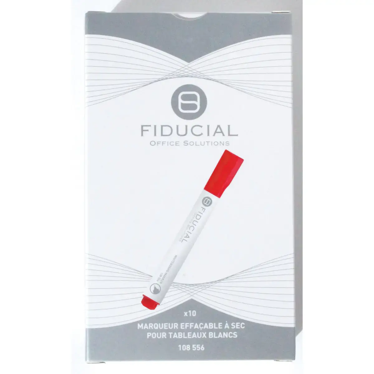 Marqueur pour tableaux blancs - Pointe biseaut&eacute;e - Rouge - Fiducial photo du produit