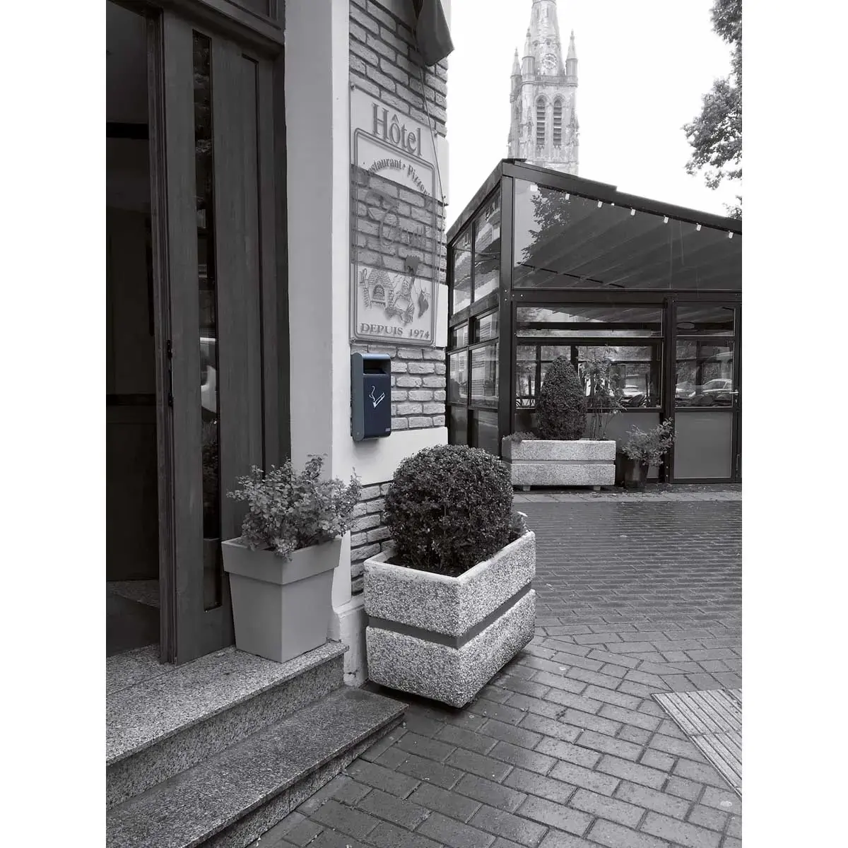 Cendrier mural - 3L - Noir - Probbax photo du produit