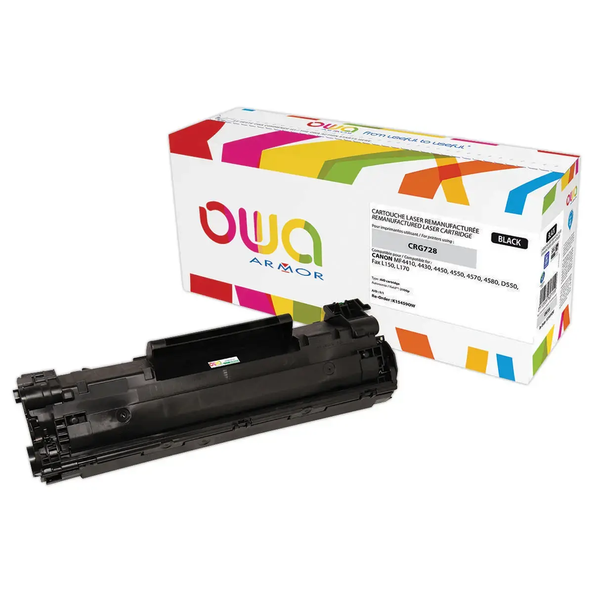 Toner éq. Canon 728 - Noir - OWA photo du produit