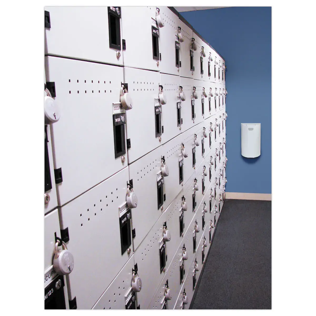 Collecteur mural demi-lune - 20L - Blanc photo du produit