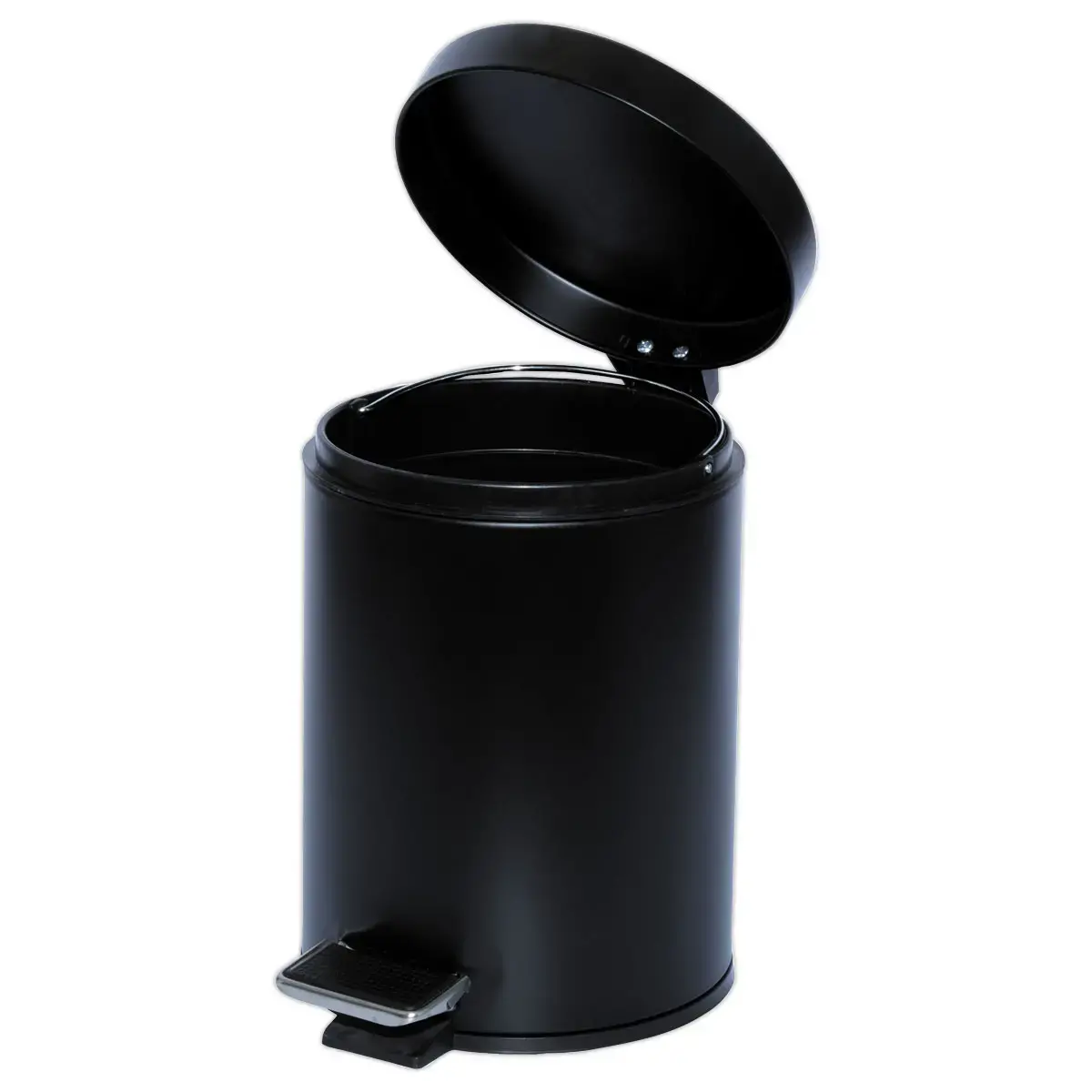 Collecteur &agrave; p&eacute;dale avec bac int&eacute;rieur en plastique - 5L - Noir photo du produit