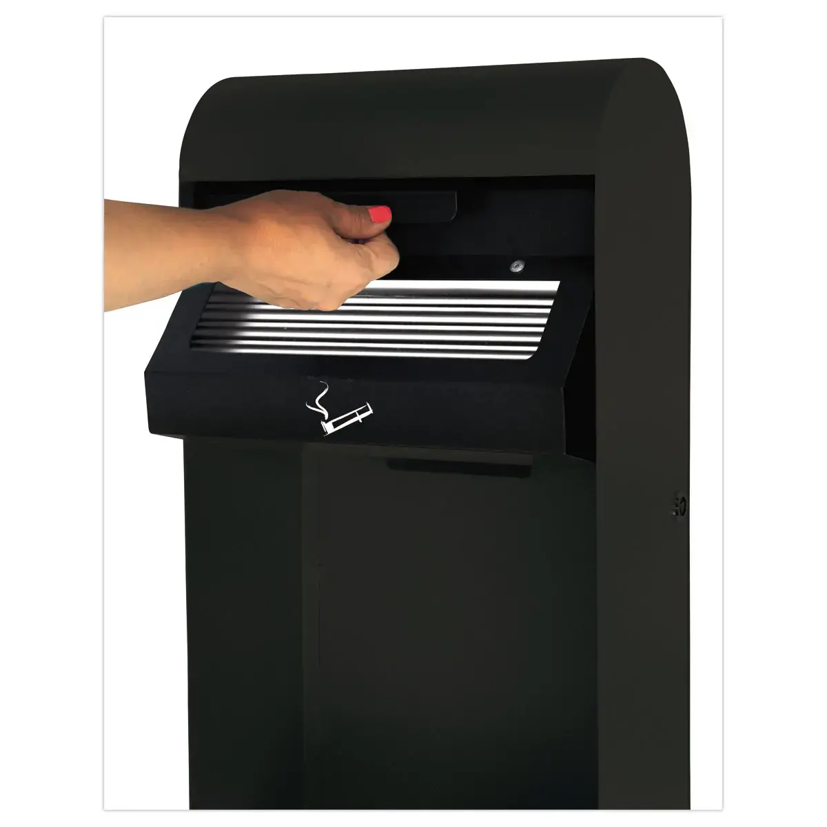 Cendrier mural avec corbeille - Anthracite - Probbax photo du produit