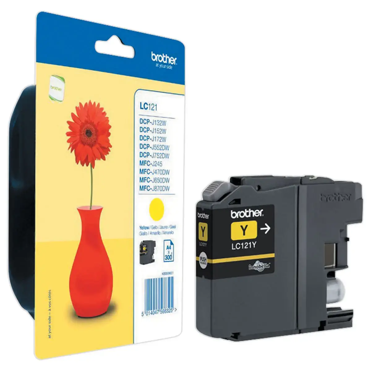 Cartouche jet d'encre Brother jaune LC121Y photo du produit