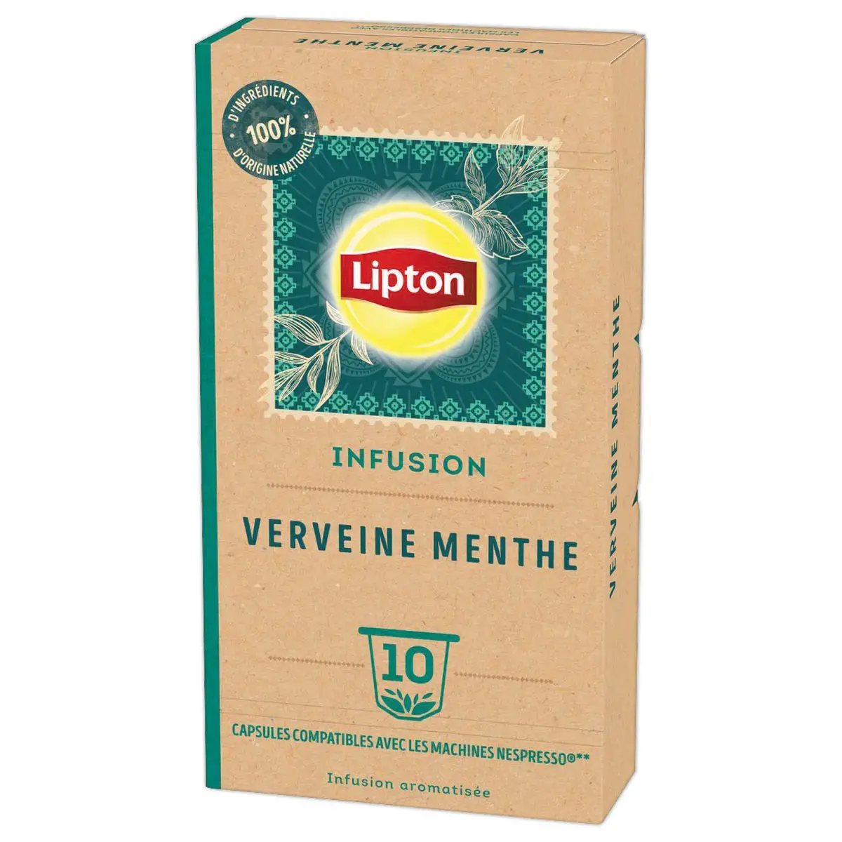 10 Capsules Infusion - Verveine Menthe Fraiche - Compatibles Nespresso - LIPTON photo du produit