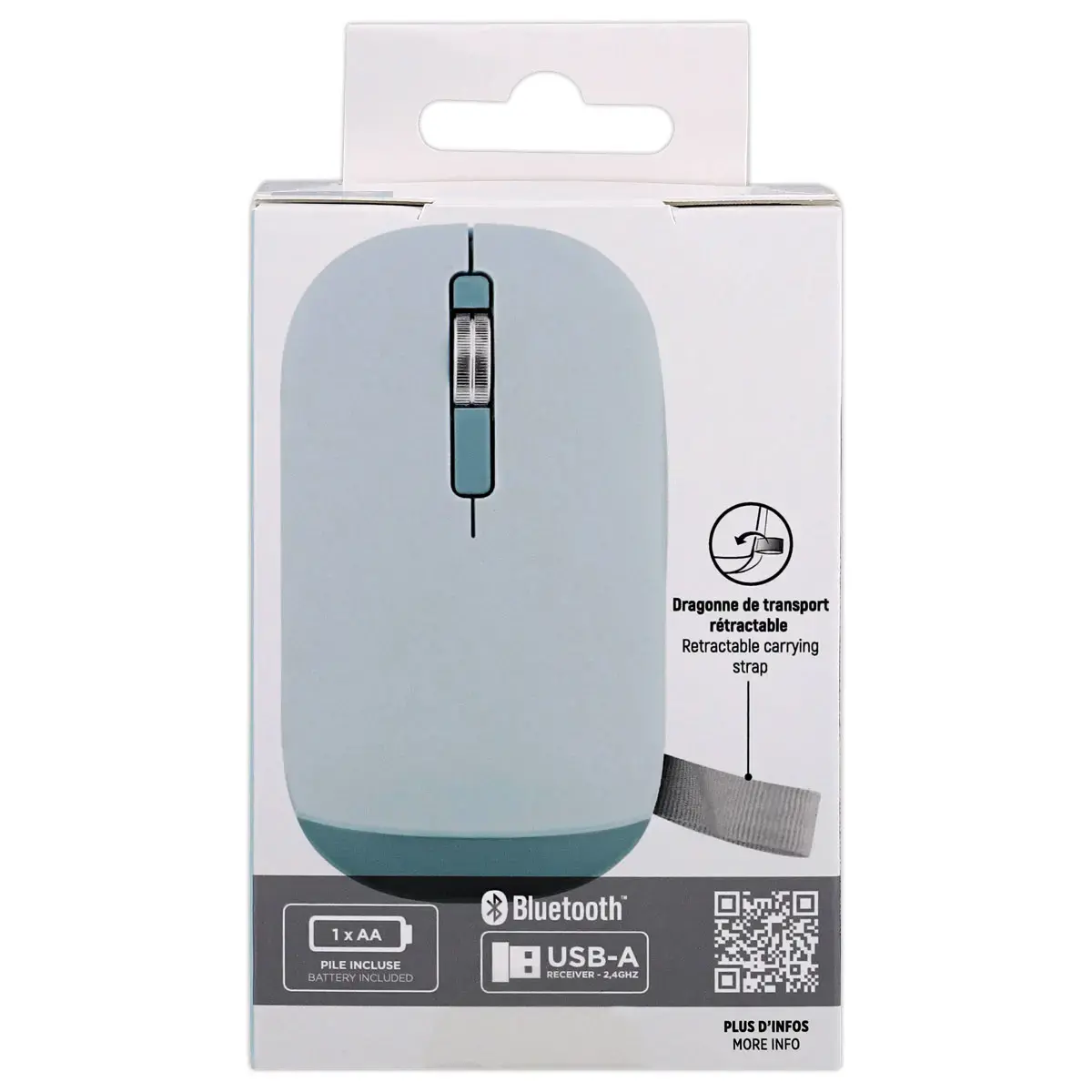 Souris sans fil Color - Bleu - T'NB photo du produit