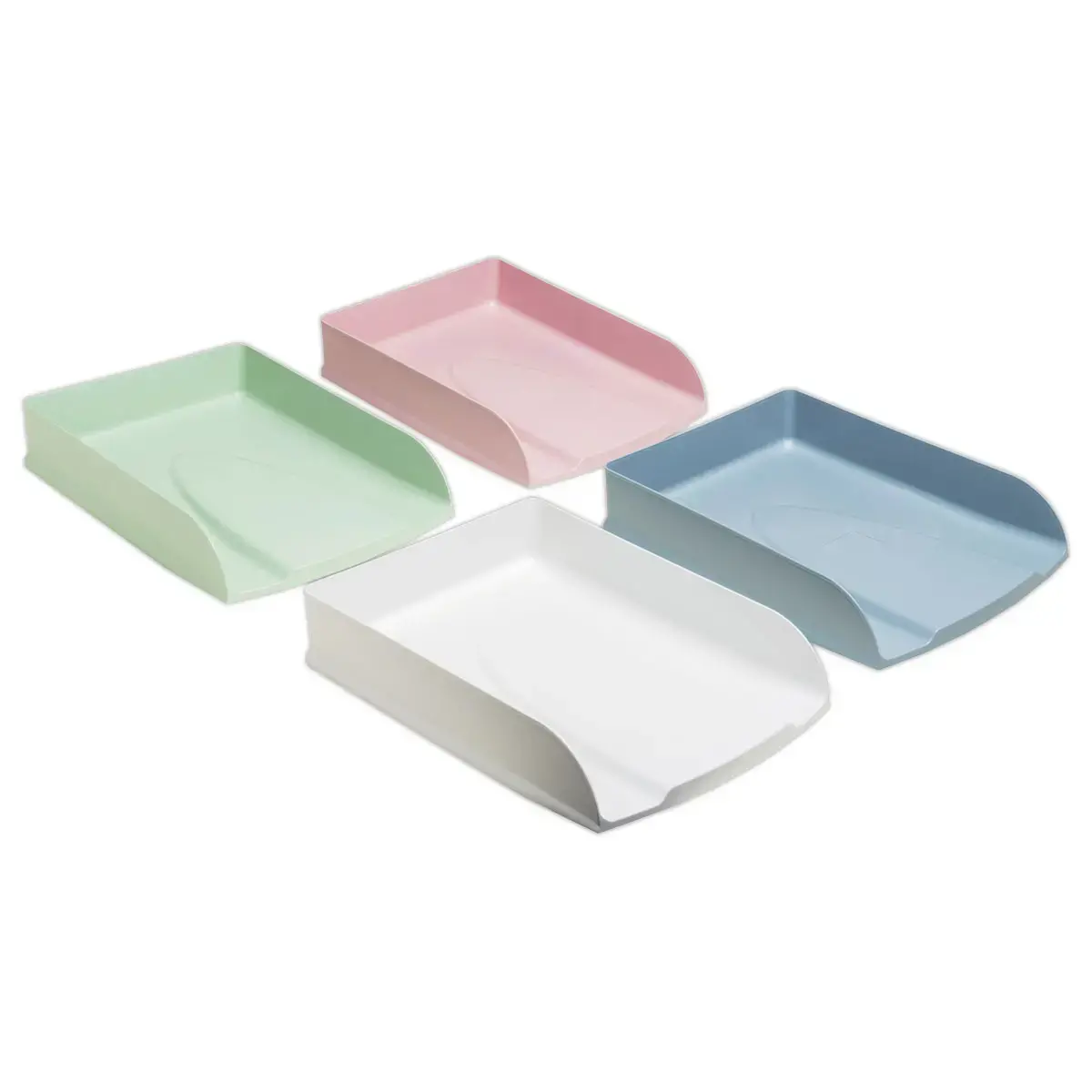 4 Corbeilles &agrave; courrier Autentik - Couleurs assorties - Exacompta photo du produit