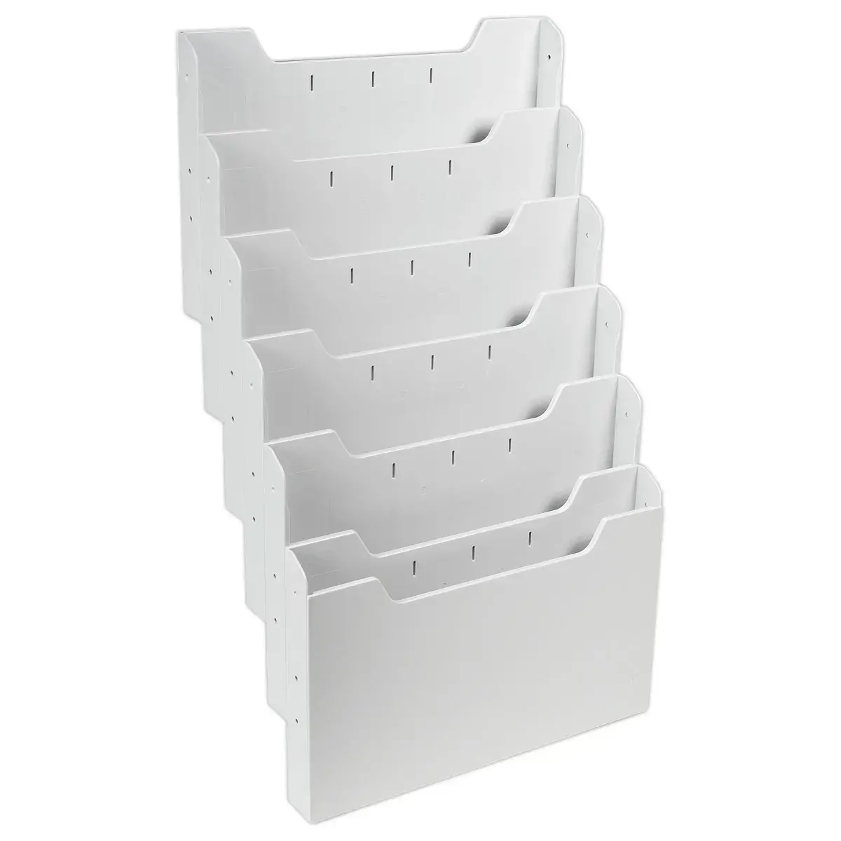 Trieur mural modulable - Horizontal - 6 compartiments - Gris - Exacompta photo du produit