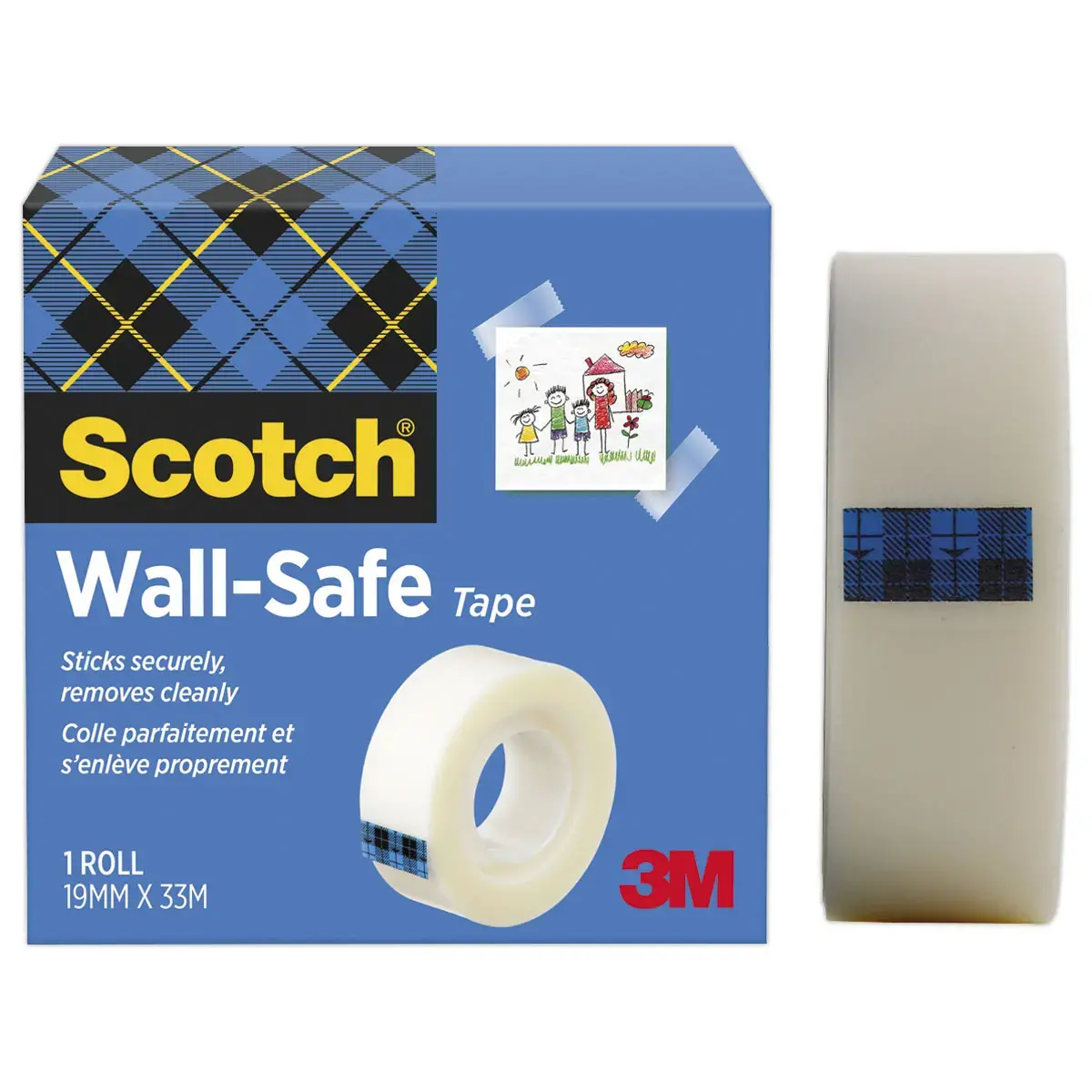 Rouleau d'adh&eacute;sif invisible et repositionnable - SCOTCH Magic 811 - 33 m x 19 mm photo du produit