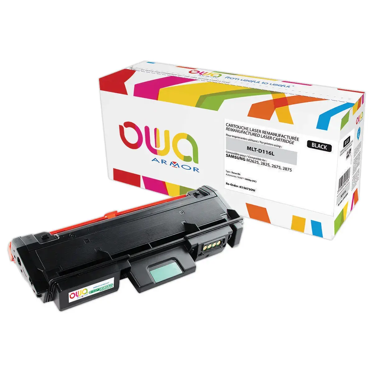 Toner éq. Samsung MLT-D116L/ELS - Haute capacité - Noir - OWA photo du produit