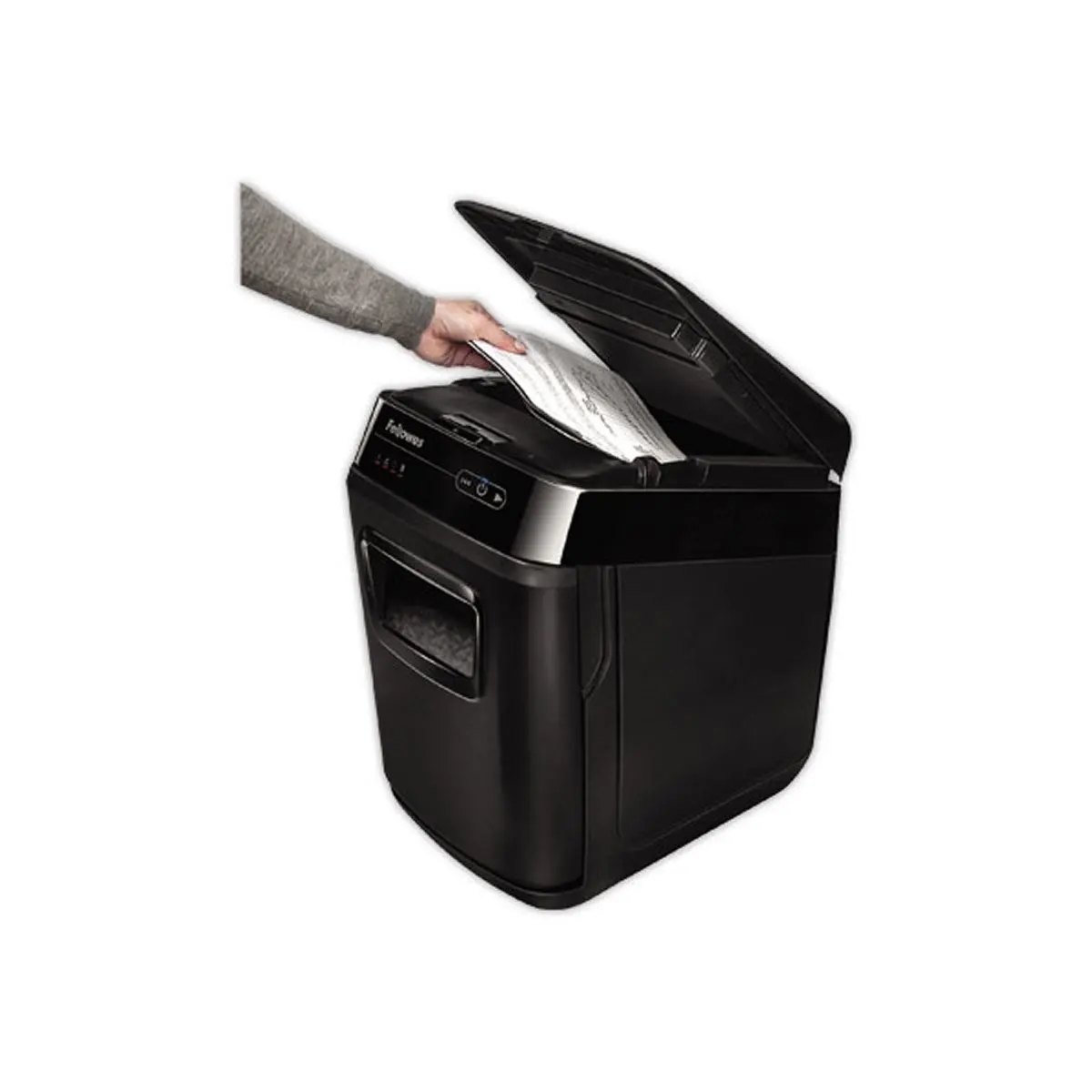 Destructeur automatique Fellowes AutoMax 200C - coupe crois&eacute;e - utilisation mod&eacute;r&eacute;e photo du produit