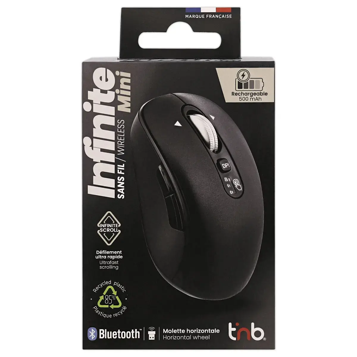 Souris Infinite mini - Rechargeable - Noir - T'NB photo du produit