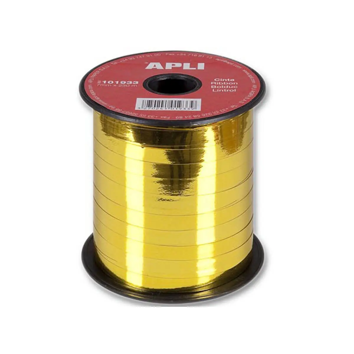 2 Rouleaux de ruban Bolduc Or 7 mm x 250m photo du produit