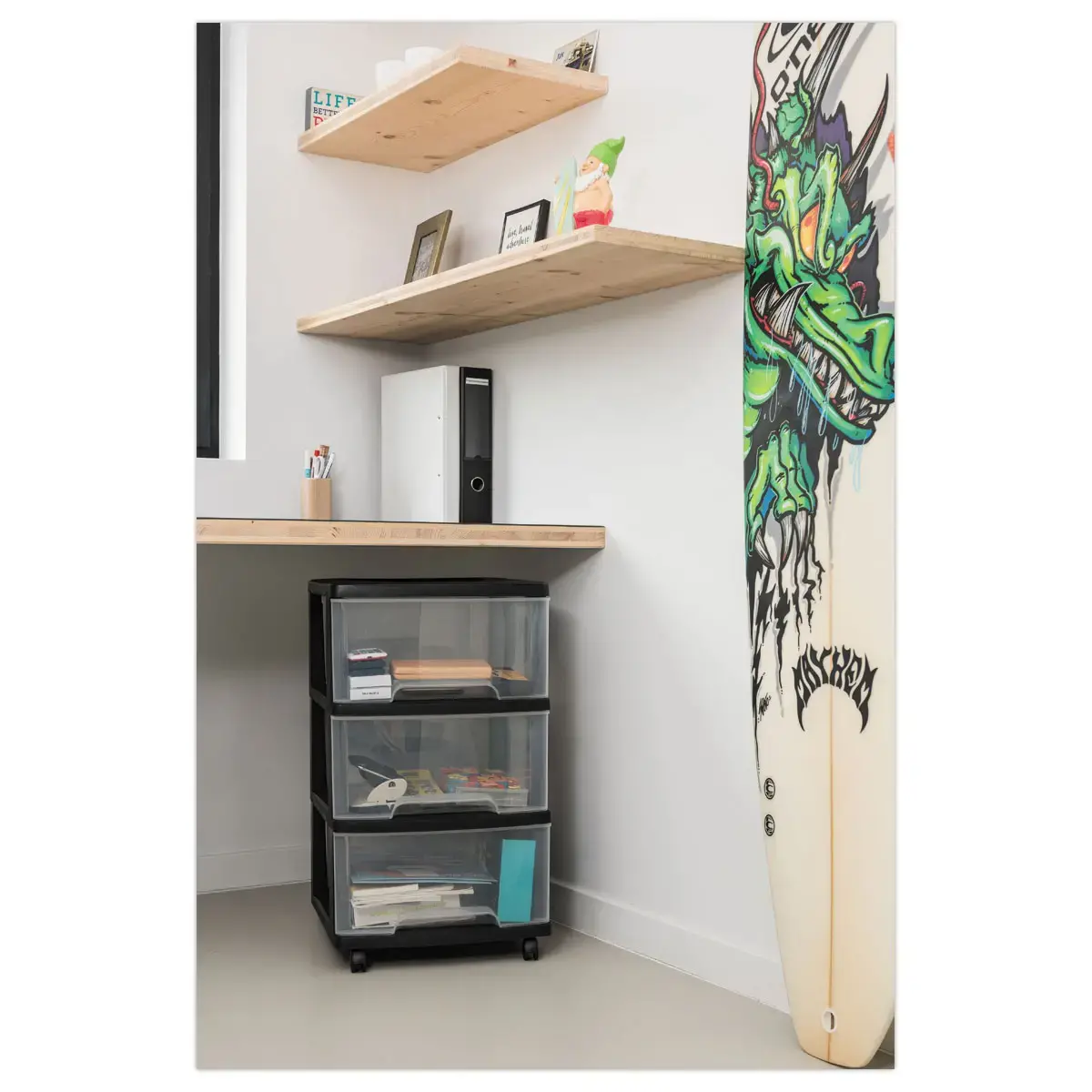 Tour de rangement - 3 X 20 L - Avec roues - Curver photo du produit