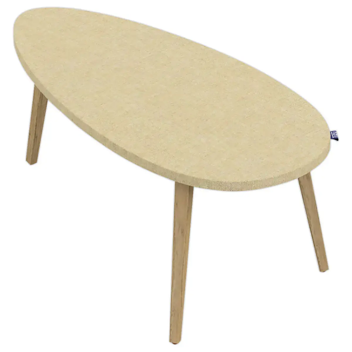Table basse upcyclée Bellecombe - 95 x P50 cm - Sable photo du produit