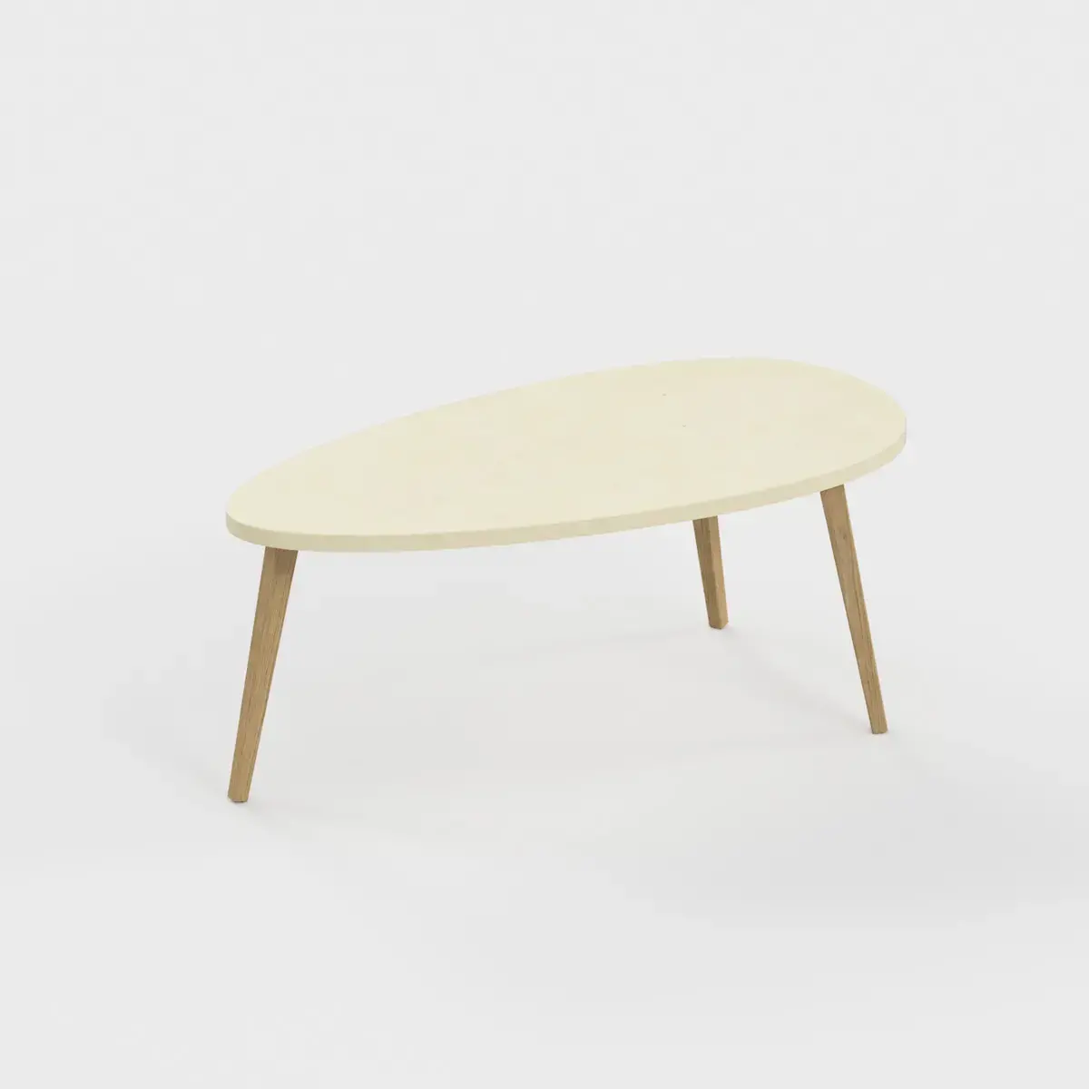 Table basse upcycl&eacute;e Bellecombe - 95 x P50 cm - Sable photo du produit