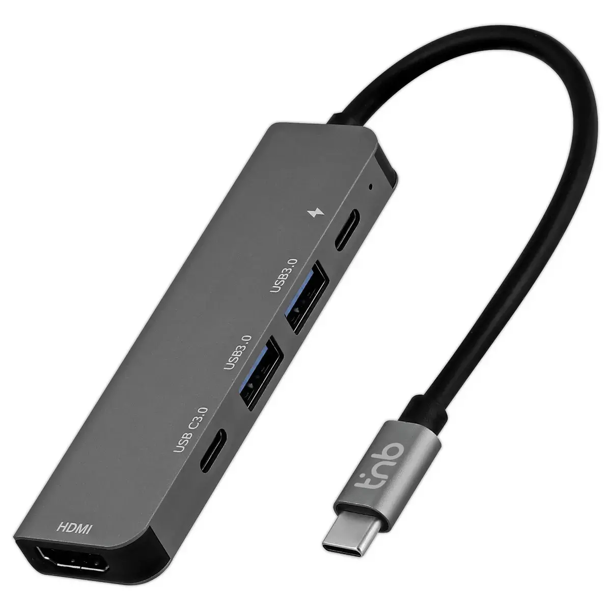 Hub USB-C 5 en 1 - Gris sid&eacute;ral - T'NB photo du produit