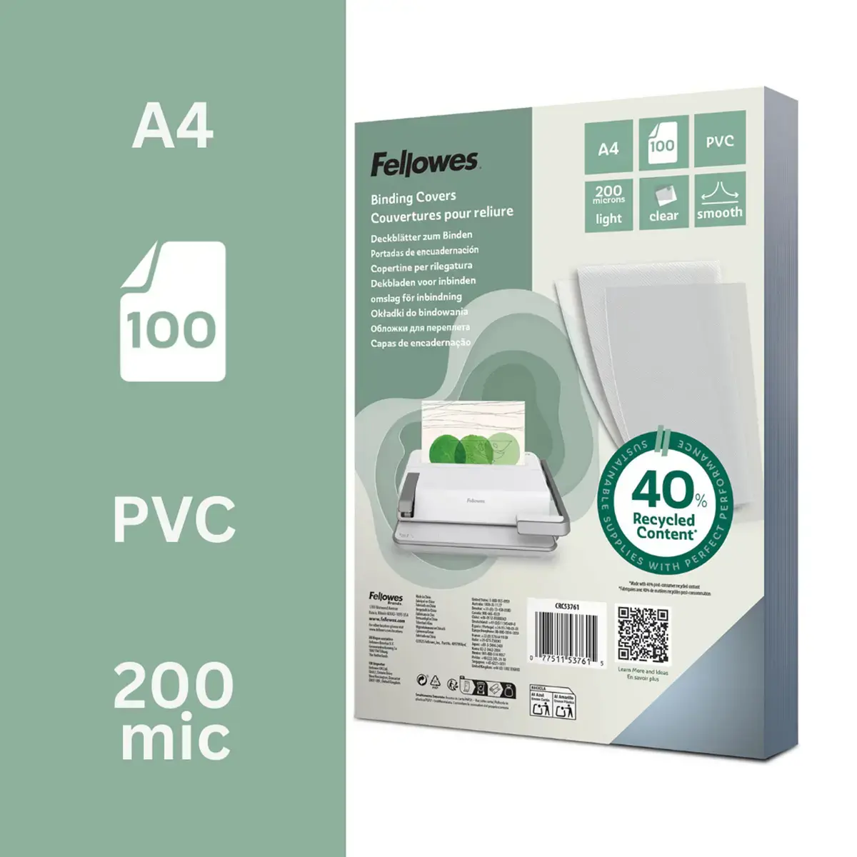 100 Couvertures PVC A4 200 &micro; photo du produit