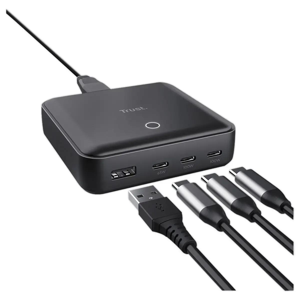 Chargeur USB-C 4 Ports 100W - Noir - Trust photo du produit