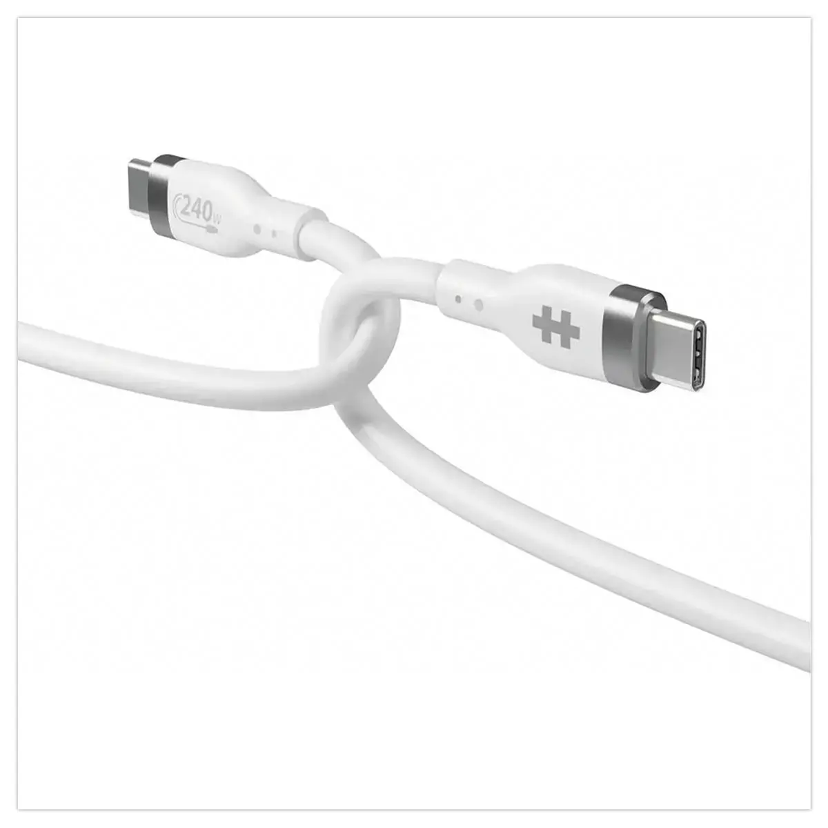 C&acirc;ble Charge Rapide USB-C 240W 2m - Blanc - Hypertec photo du produit