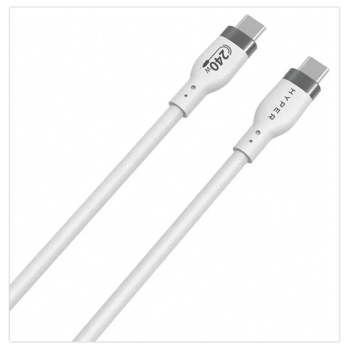 C&acirc;ble Charge Rapide USB-C 240W 2m - Blanc - Hypertec photo du produit