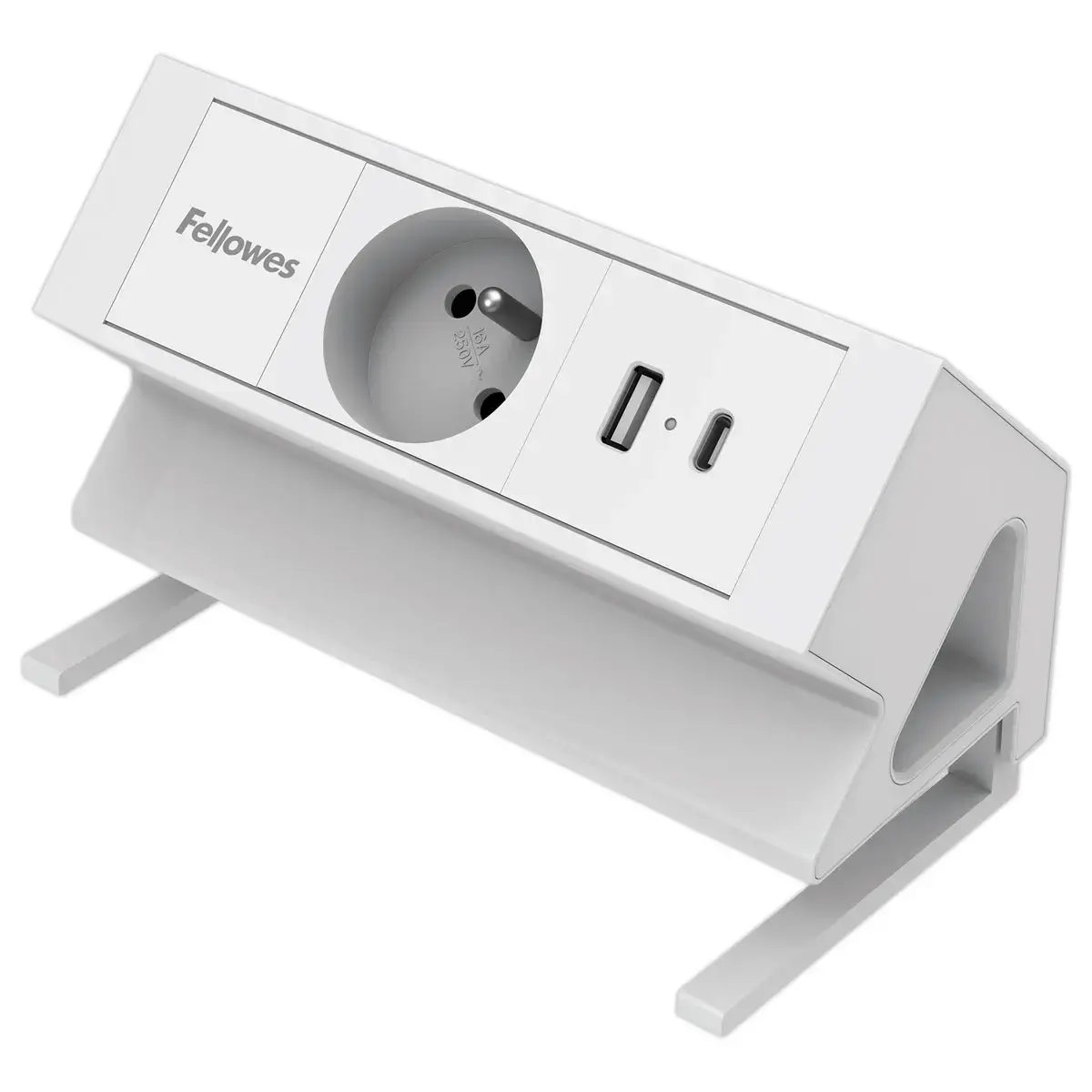Unit&eacute; d'&Eacute;lectrification - Power Desk - USB-A USB-C - Blanc - Fellowes photo du produit