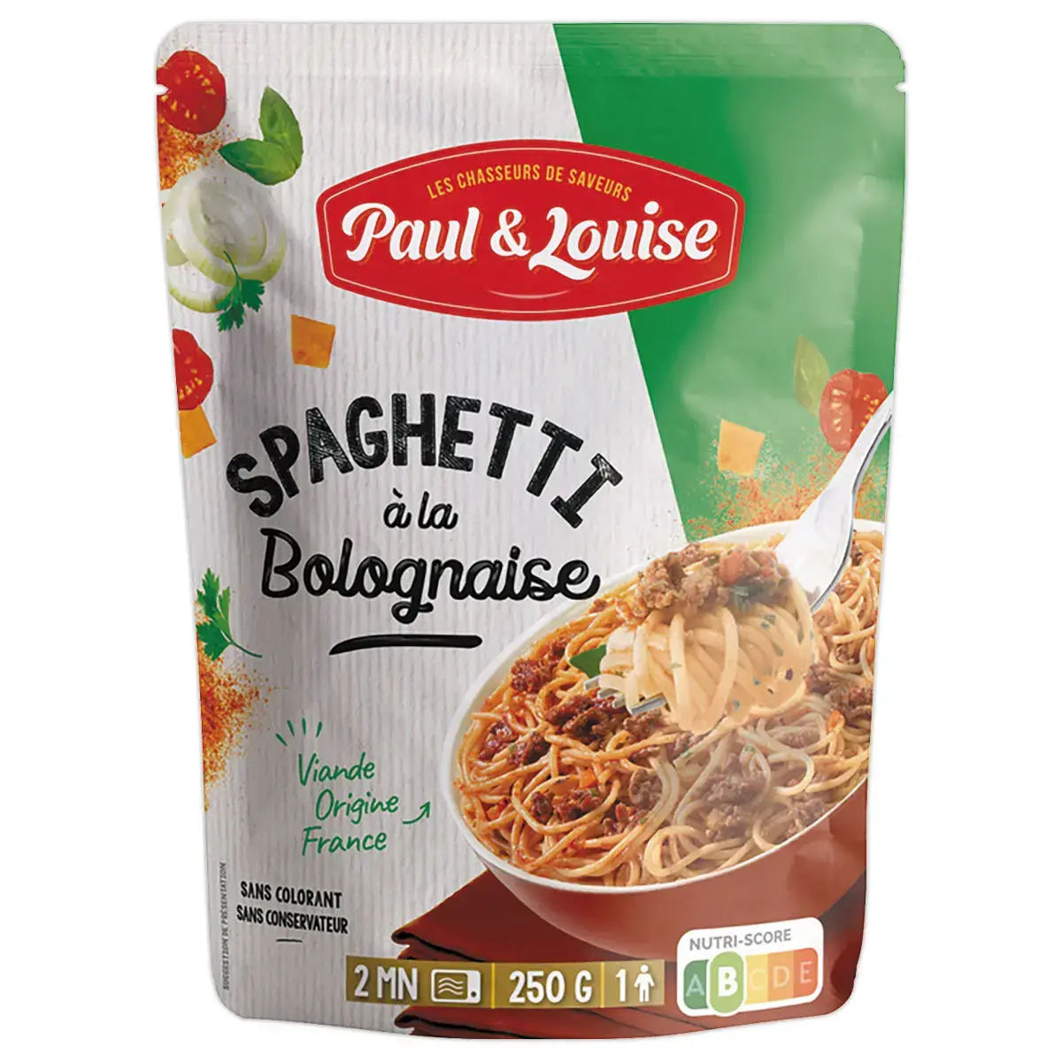 Plat cuisiné Spaghettis bolognaise - 250 g - PAUL & LOUISE photo du produit