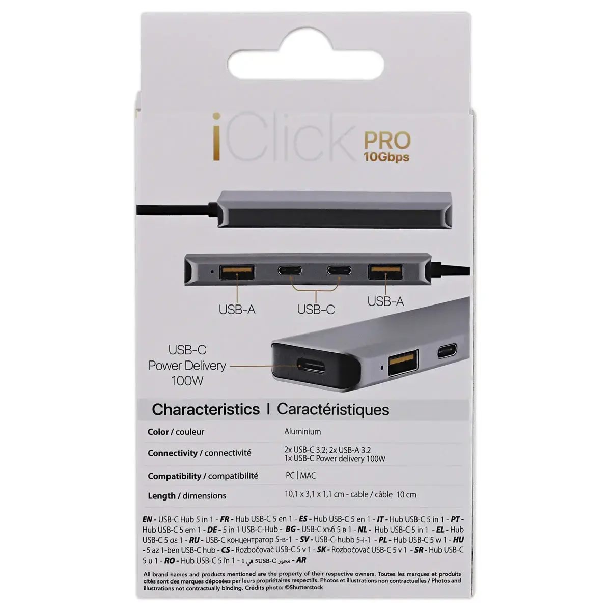 Hub USB-C 5 en 1 Ultra Rapide - Aluminium - T'NB photo du produit