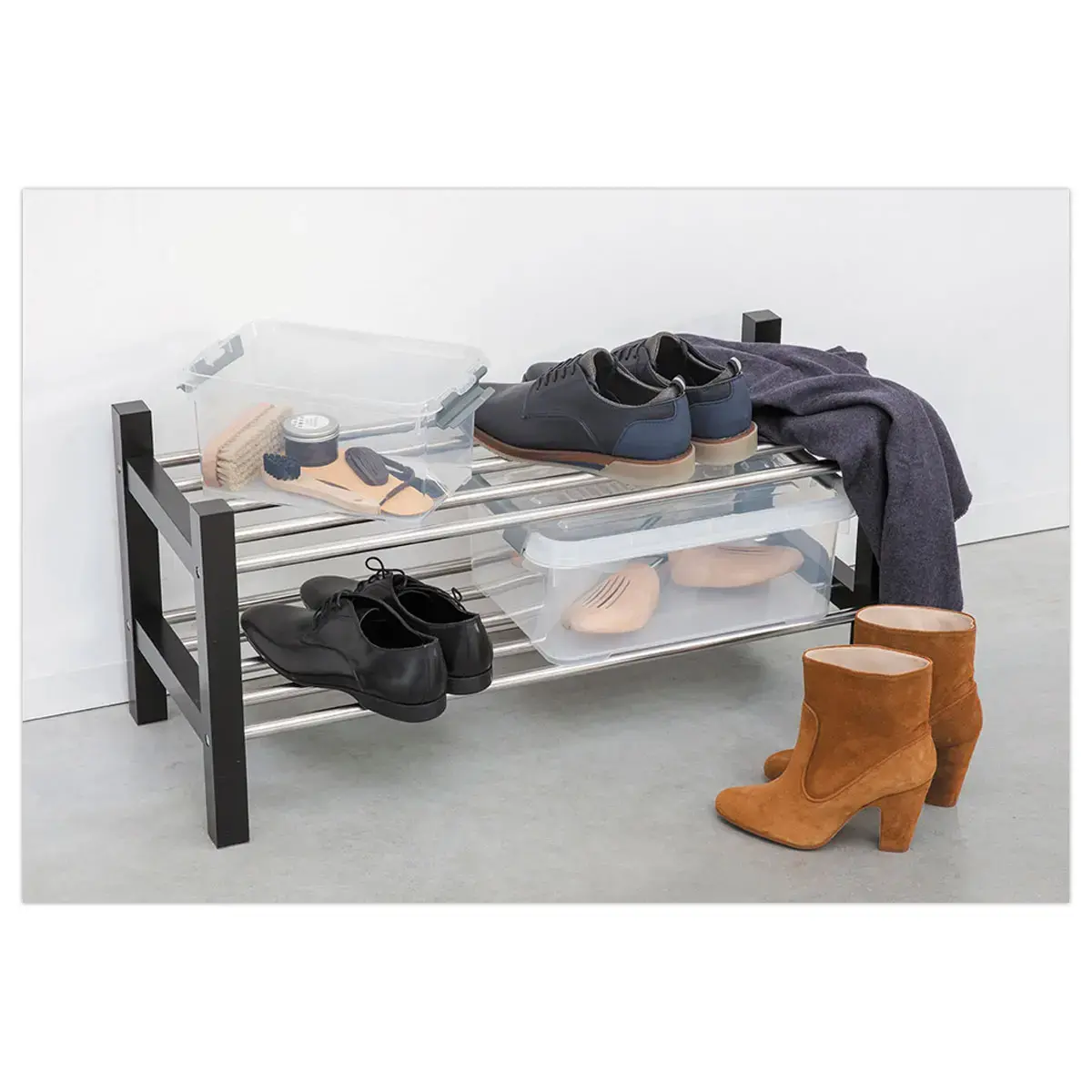 Boîte de Rangement Transparente - Handy Plus 12L Gris - Curver photo du produit