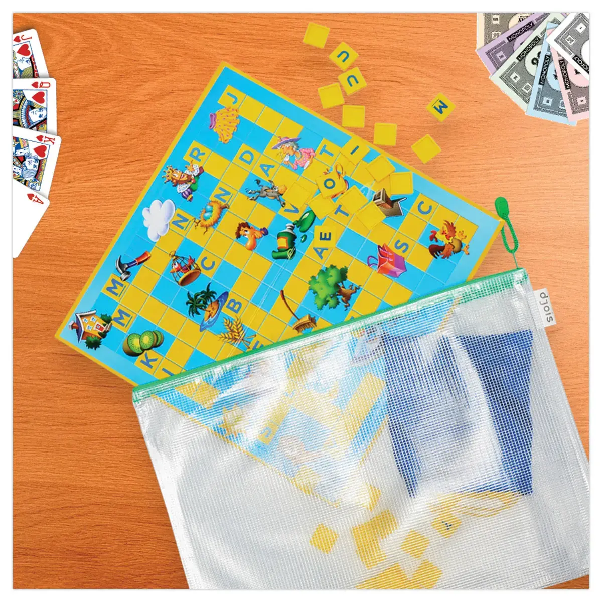 8 Pochettes Zipper A3 - Djois photo du produit