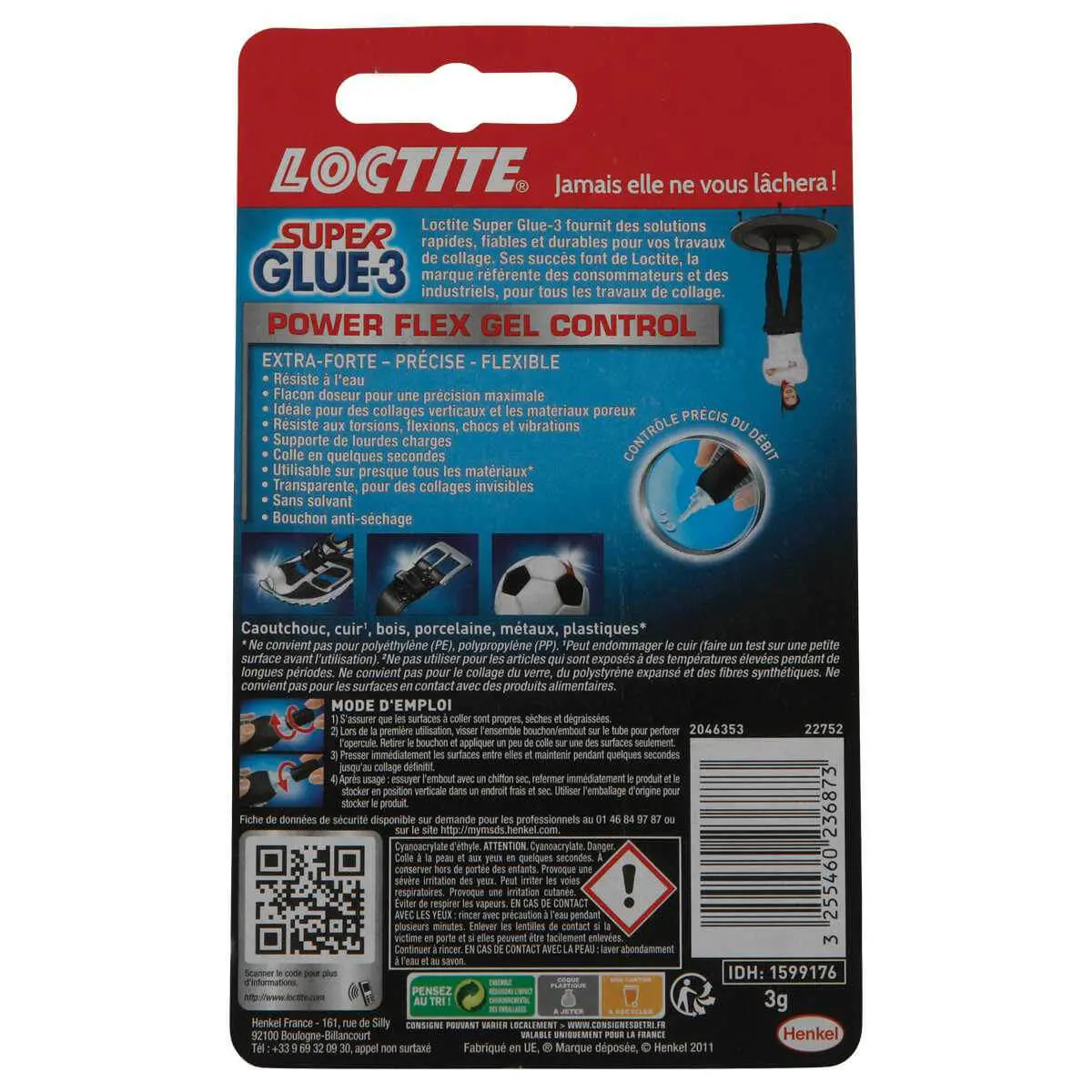 Colle super glue extra-forte 3g - Loctite photo du produit
