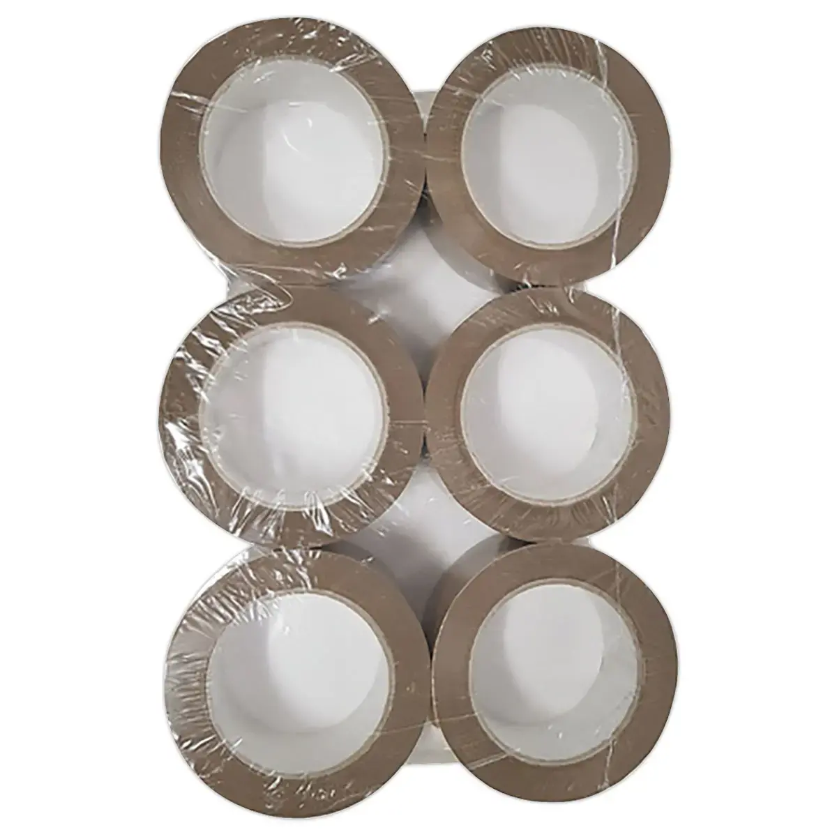 6 Rouleaux adh&eacute;sifs d'emballage - 100 m x 48 mm - Havane photo du produit