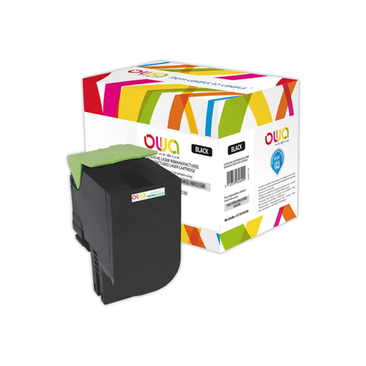 Toner &eacute;q. Lexmark 70C20K0, Lexmark 70C2HKE, Lexmark 70C2HK0 - Haute capacit&eacute; - Noir - OWA photo du produit