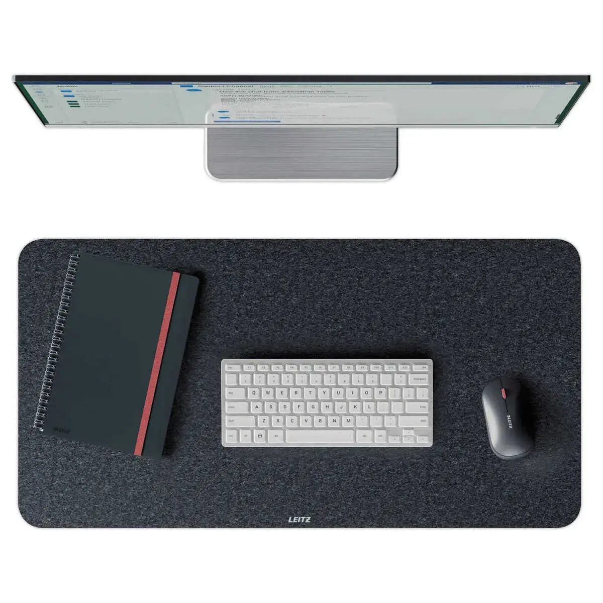 Grand sous-main tapis de bureau - gris photo du produit
