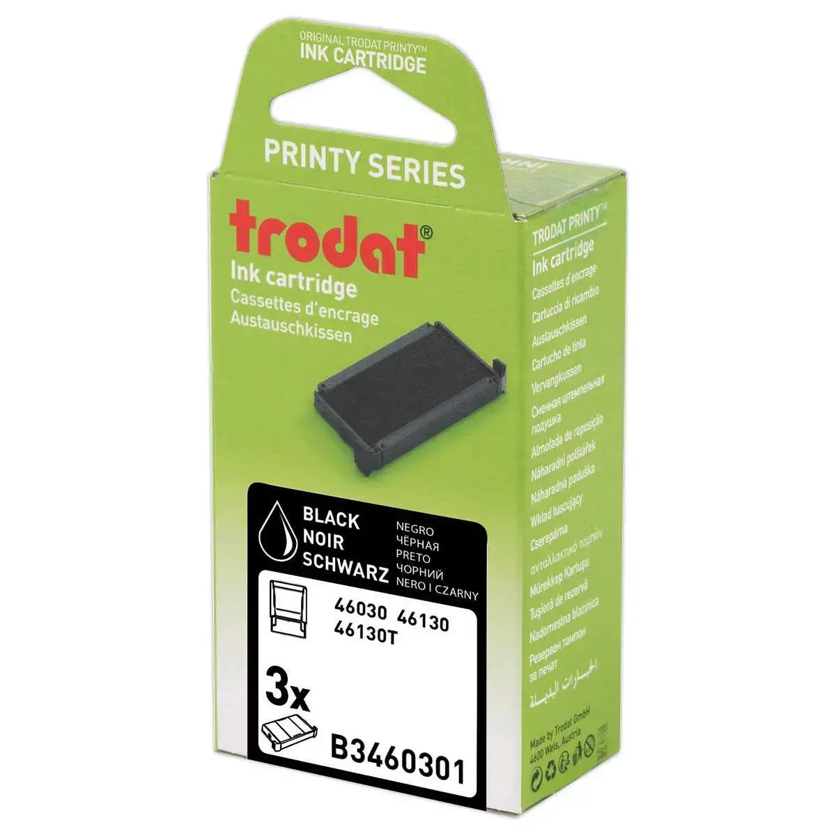 3 Encriers Printy 46030a - noir - TRODAT photo du produit