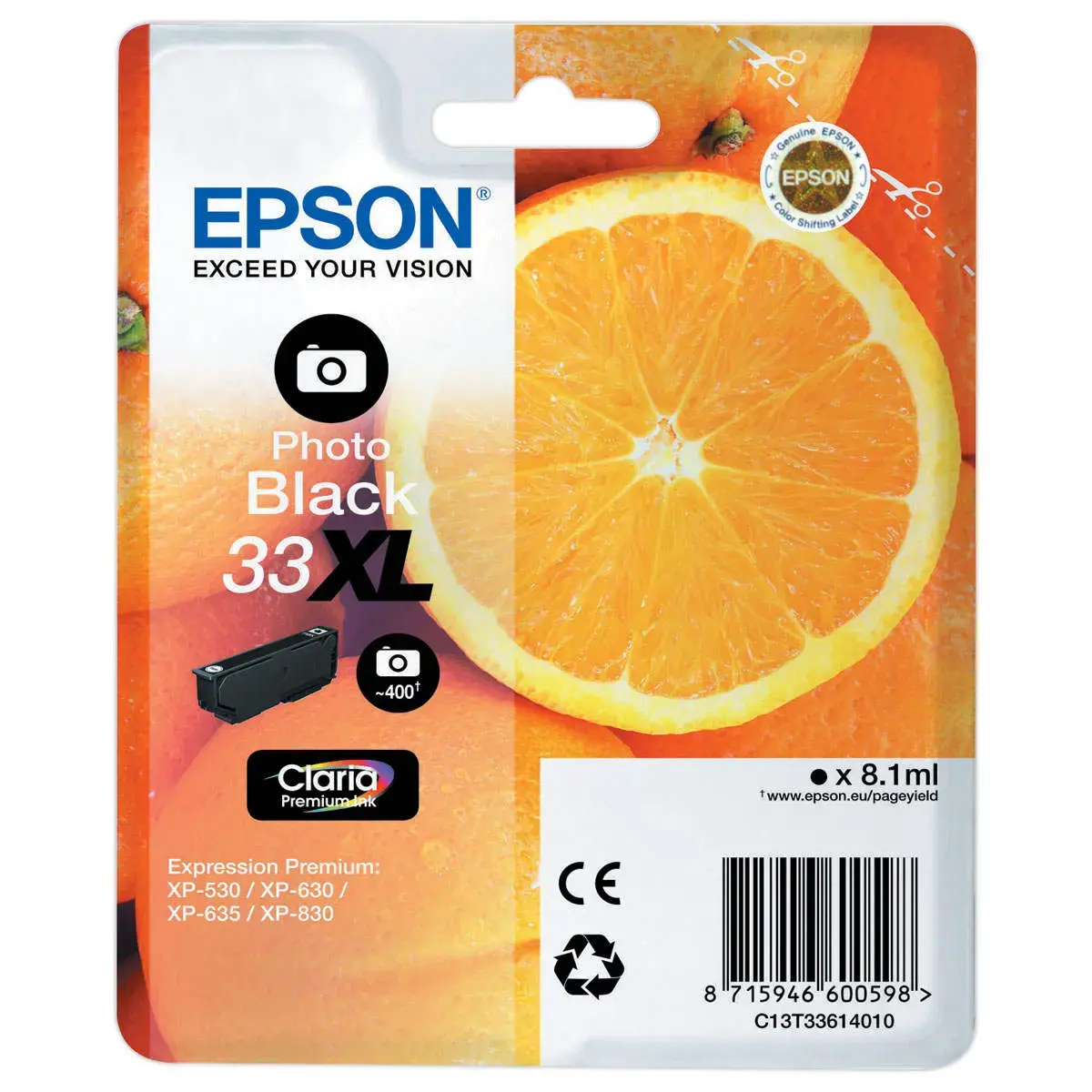 Cartouche Epson C13T33614010 noire photo photo du produit