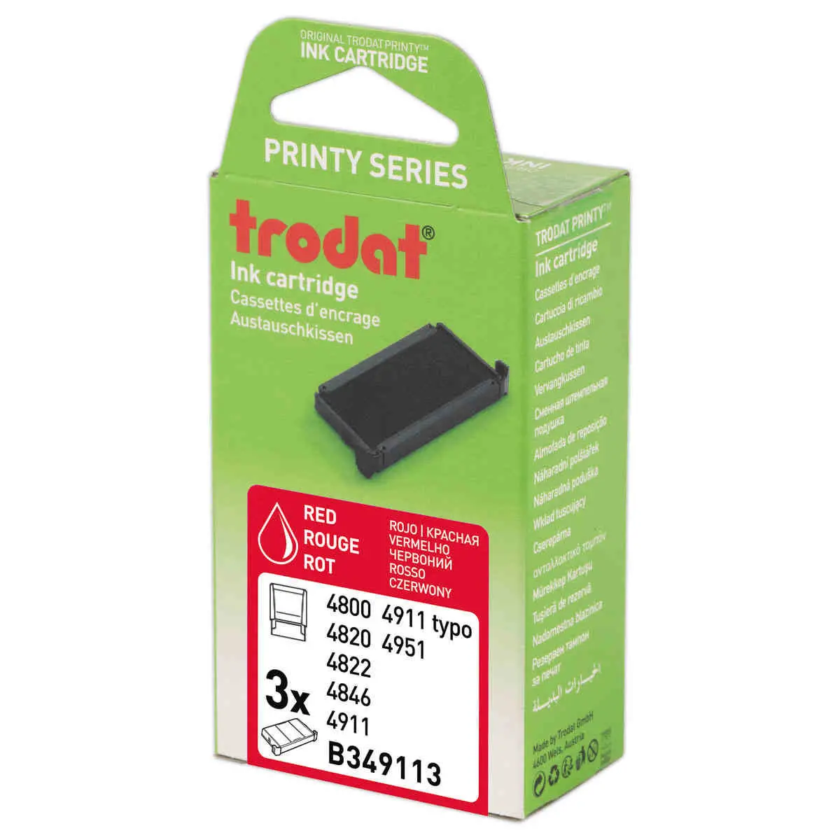 3 Encriers  4911 -  rouge - TRODAT photo du produit