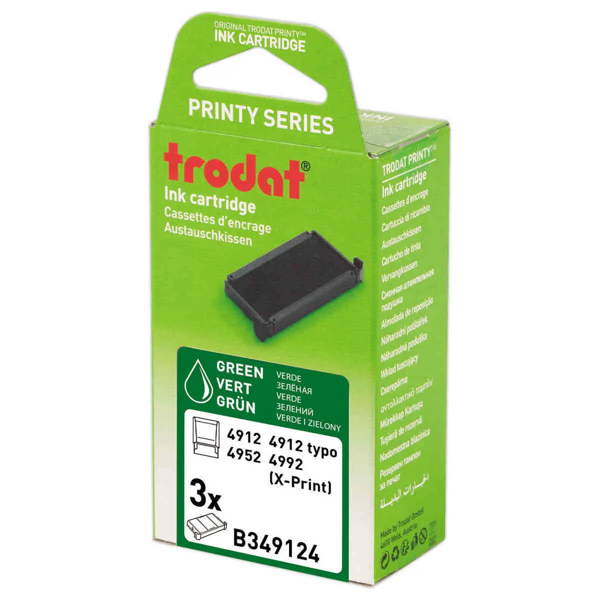 3 Encriers - 4912 - vert - TRODAT photo du produit