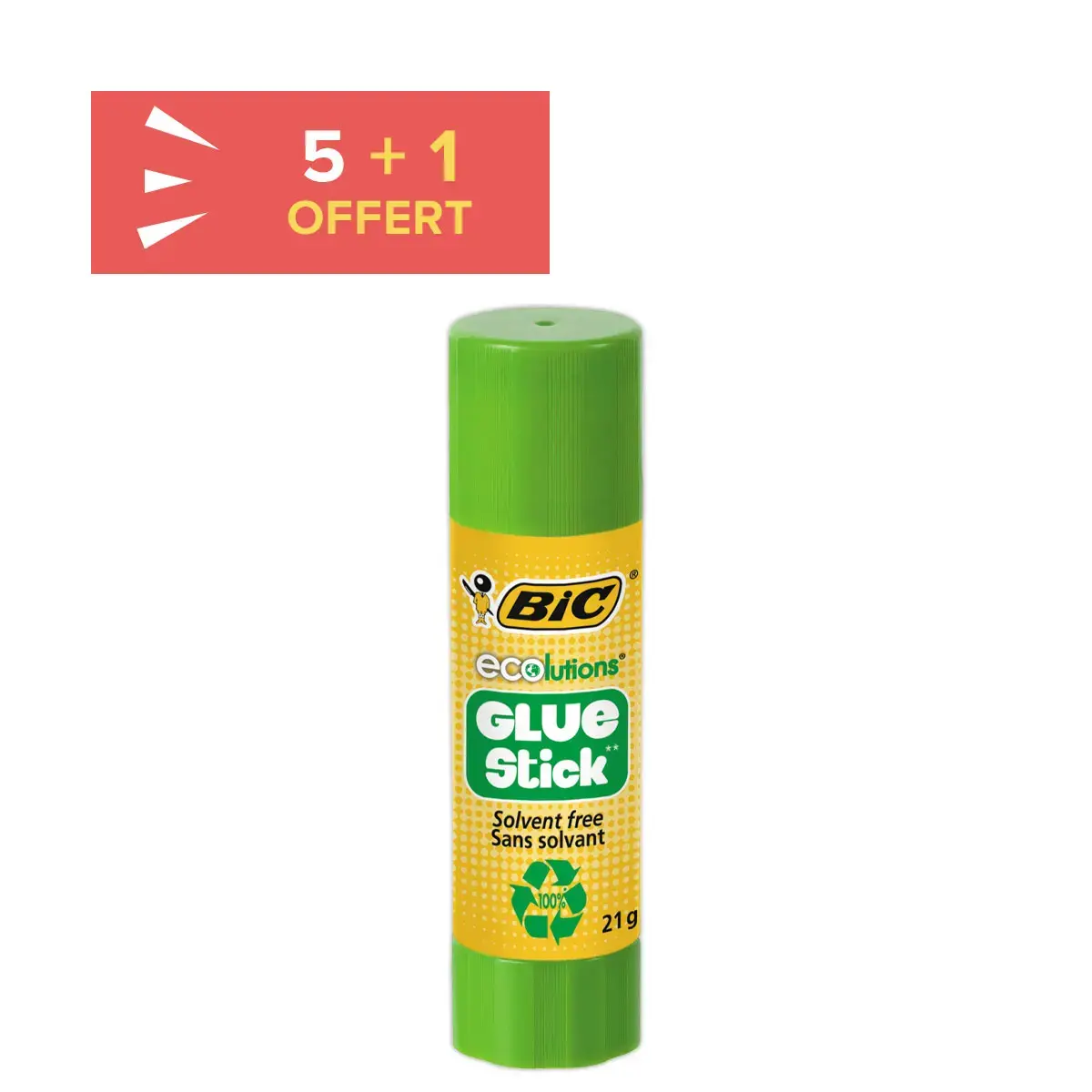 5 B&acirc;tons de colle Ecolutions + 1 offert - 21g - BIC photo du produit