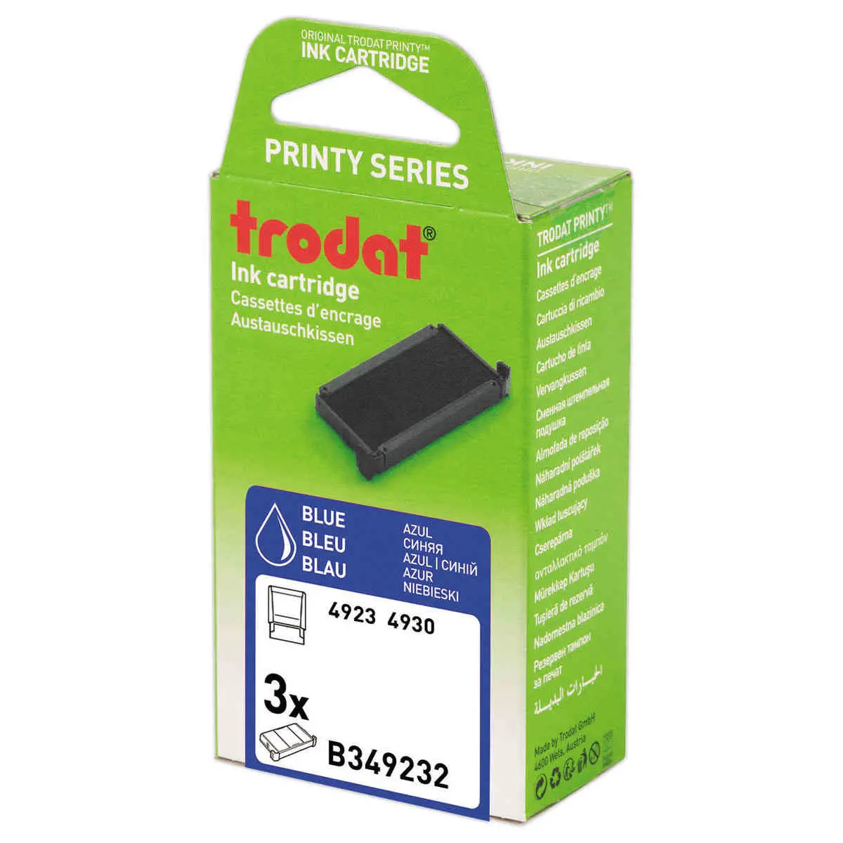 3 Encriers  4923 - bleu - TRODAT photo du produit