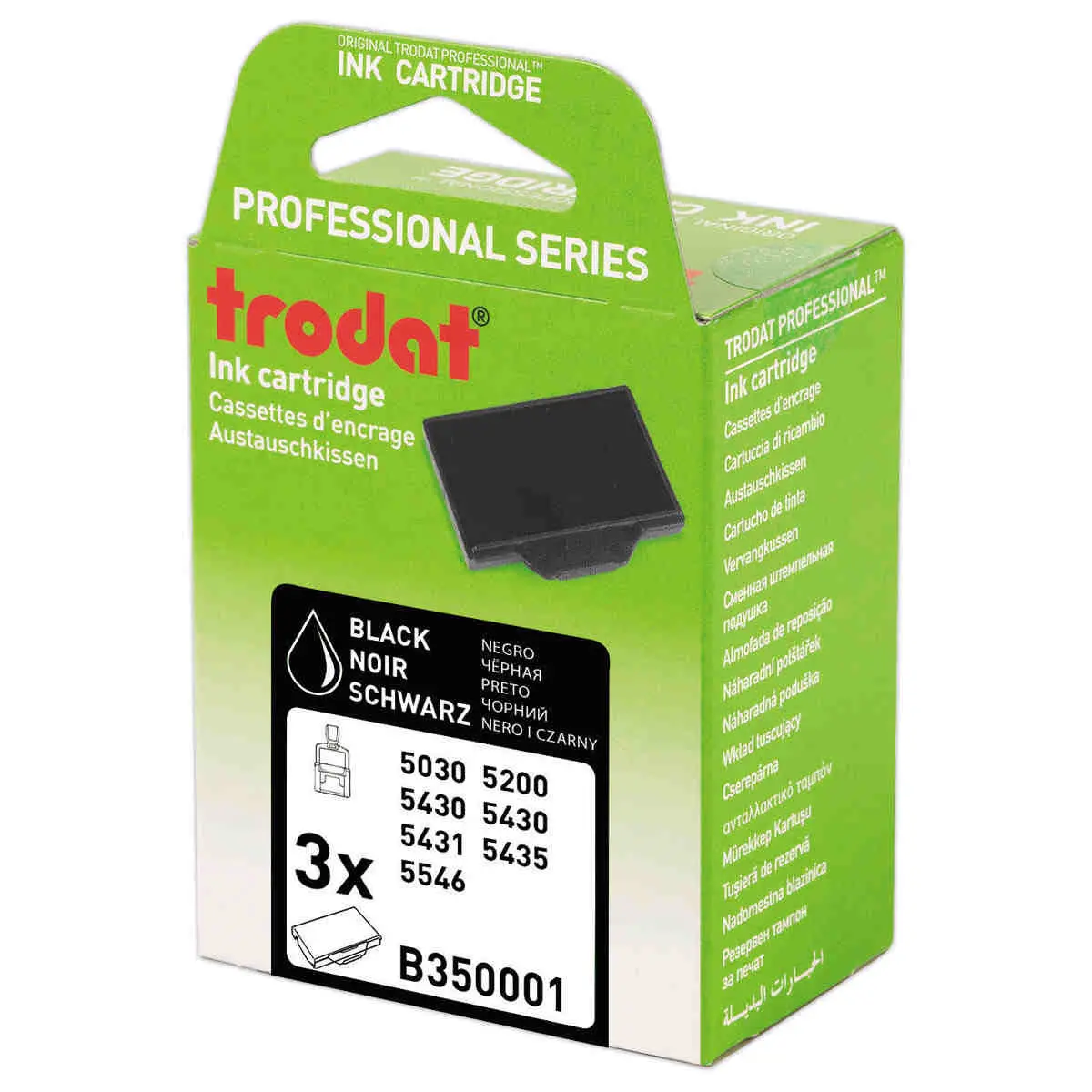 3 Encriers 6/50 - noir - Trodat photo du produit