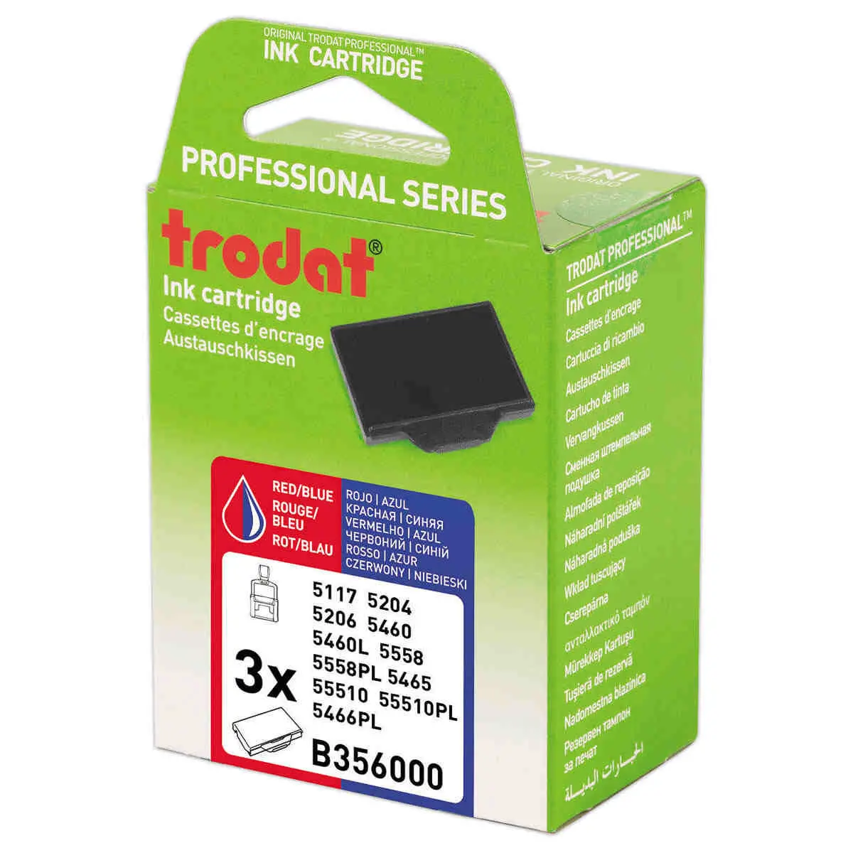 3 Encriers 6/56 - bleu - rouge - TRODAT photo du produit