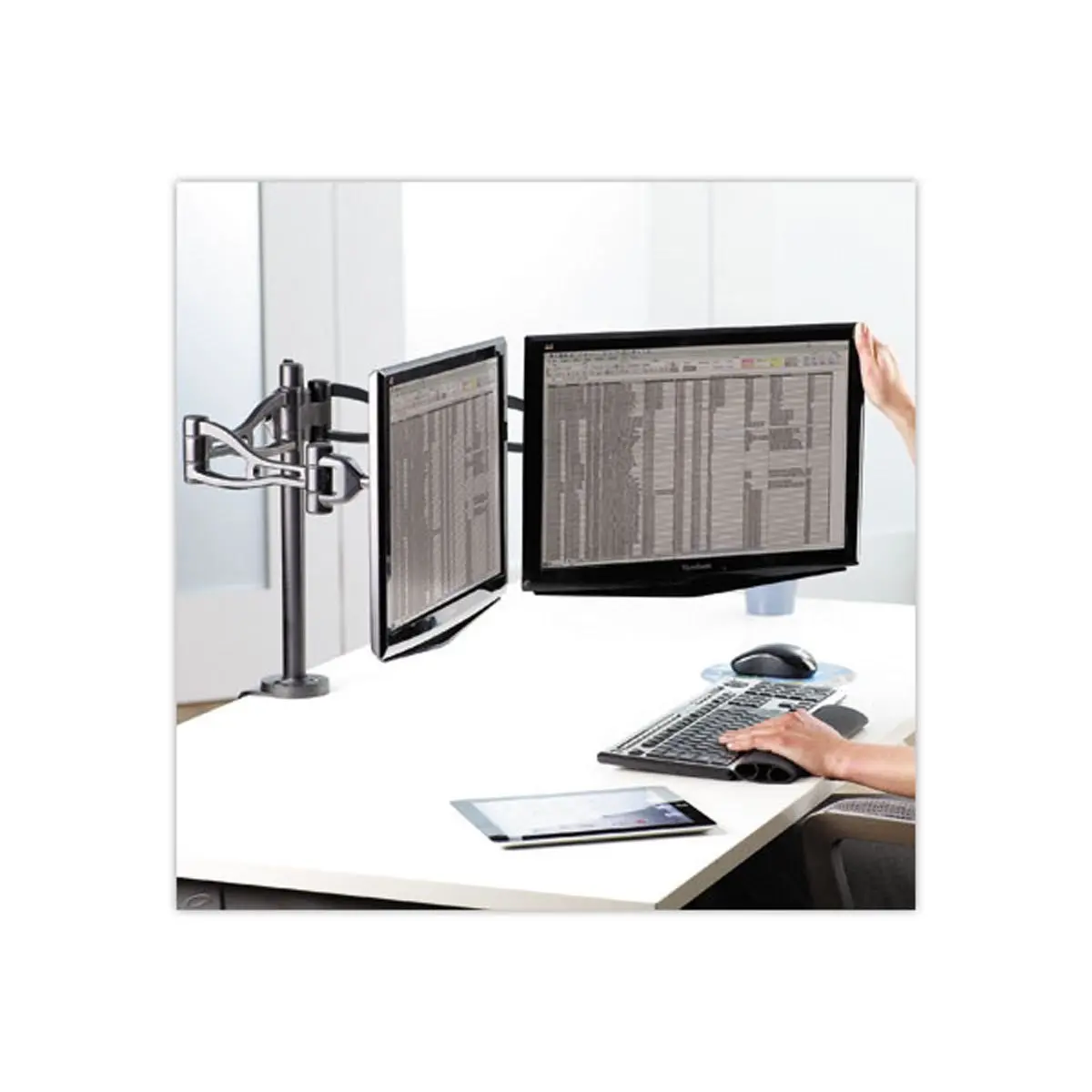 Bras porte-écrans double Vista - FELLOWES photo du produit