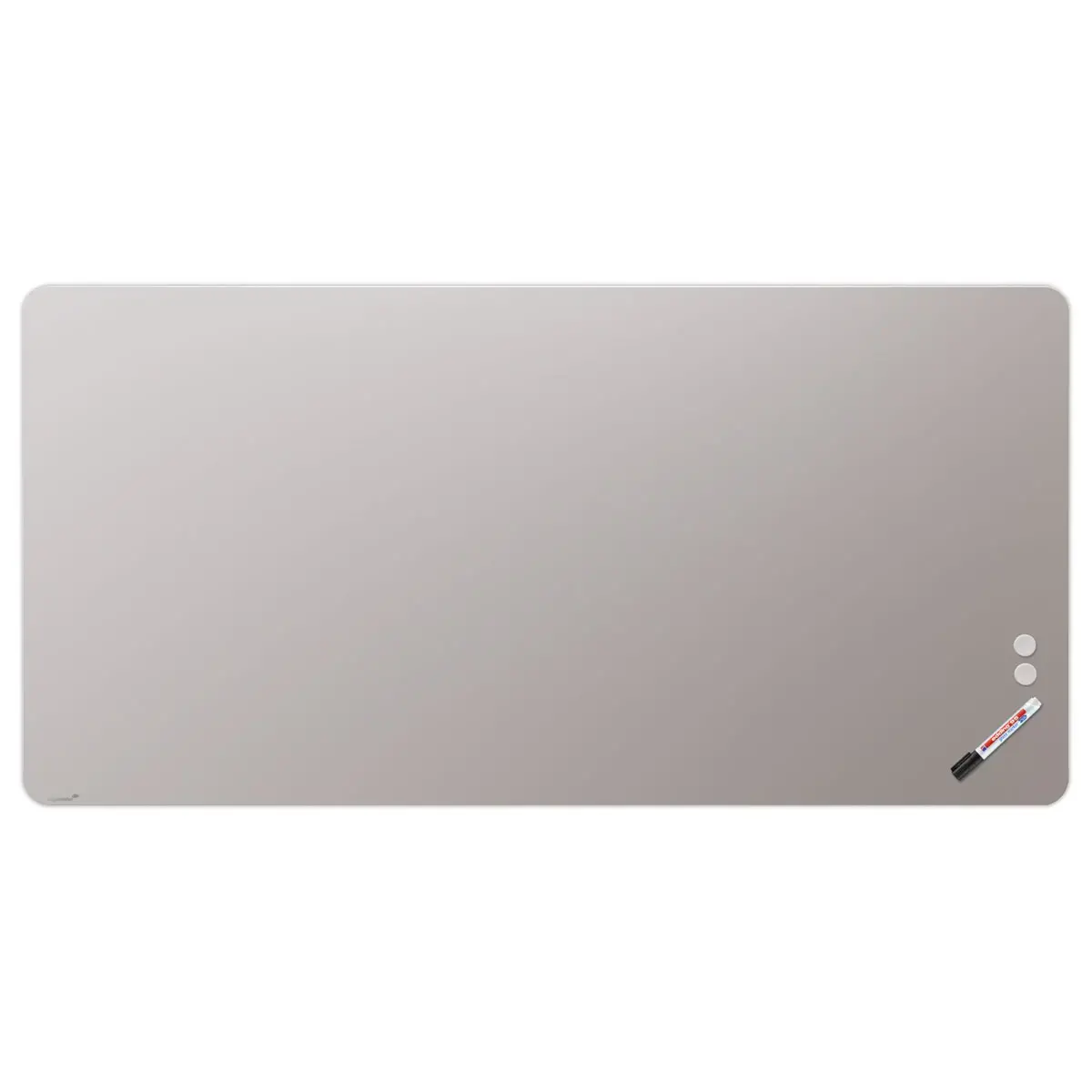 Tableau en Verre Mat Magnétique 100x200 + Kit - Gris- Legamaster photo du produit