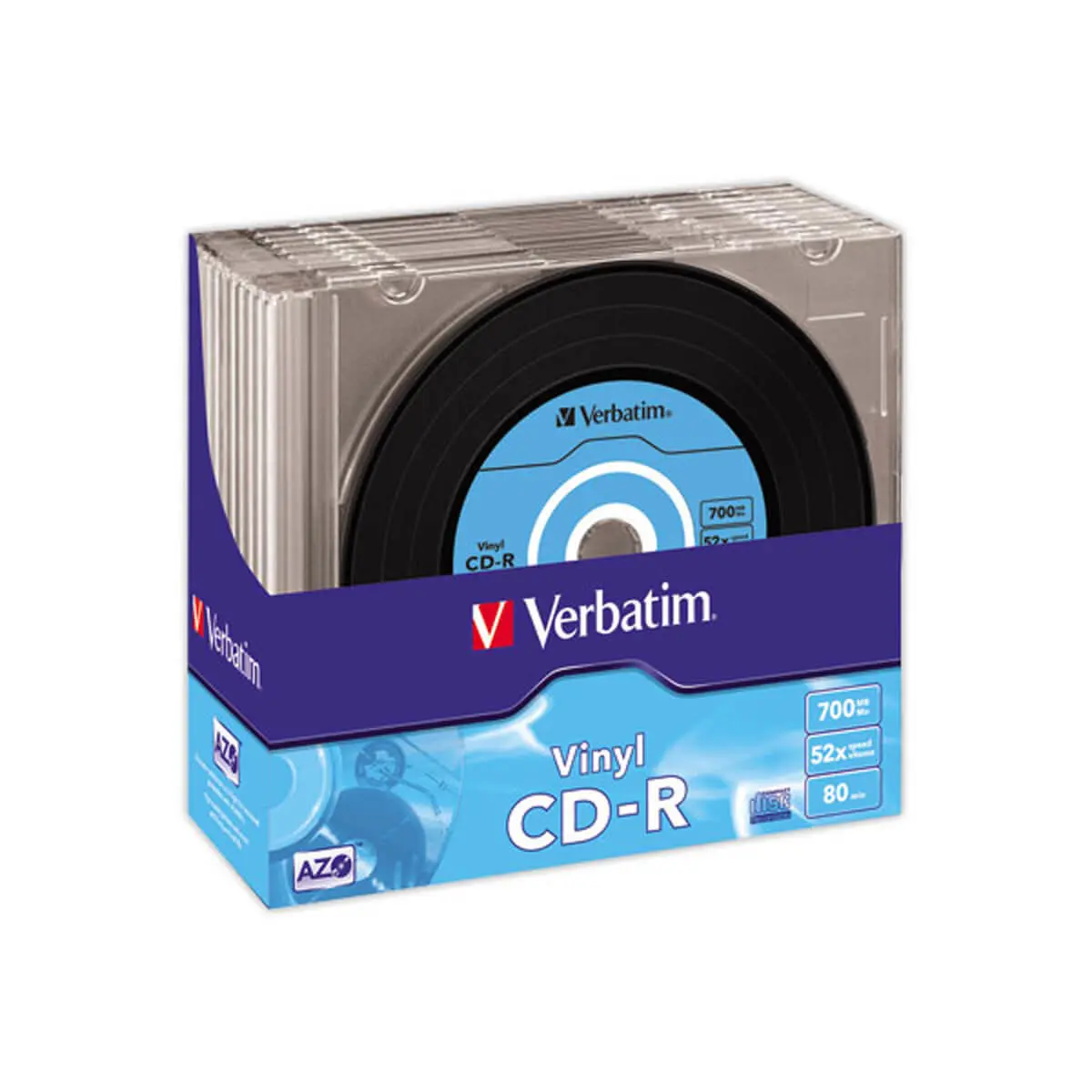 10 CD-R VERBATIM 52x slim photo du produit